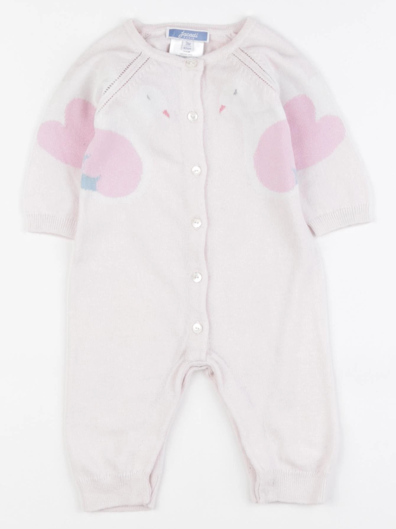 Jacadi - combinaison rose - 3 mois