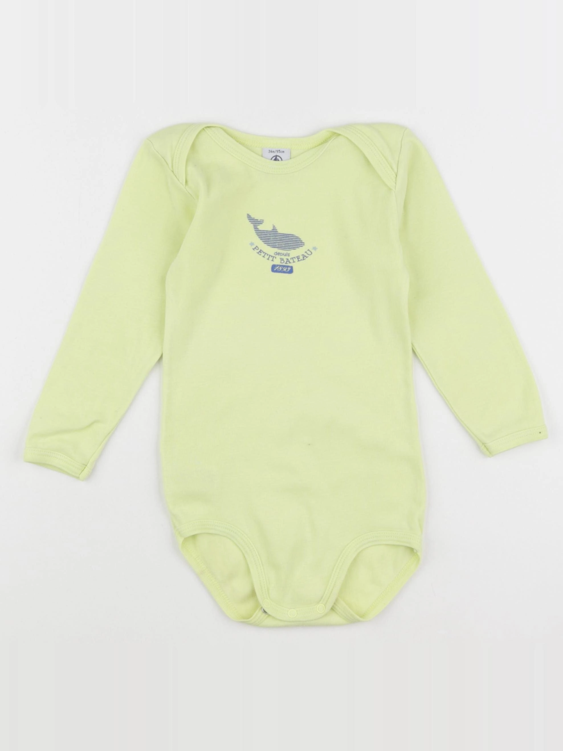 Petit Bateau - body jaune - 36 mois