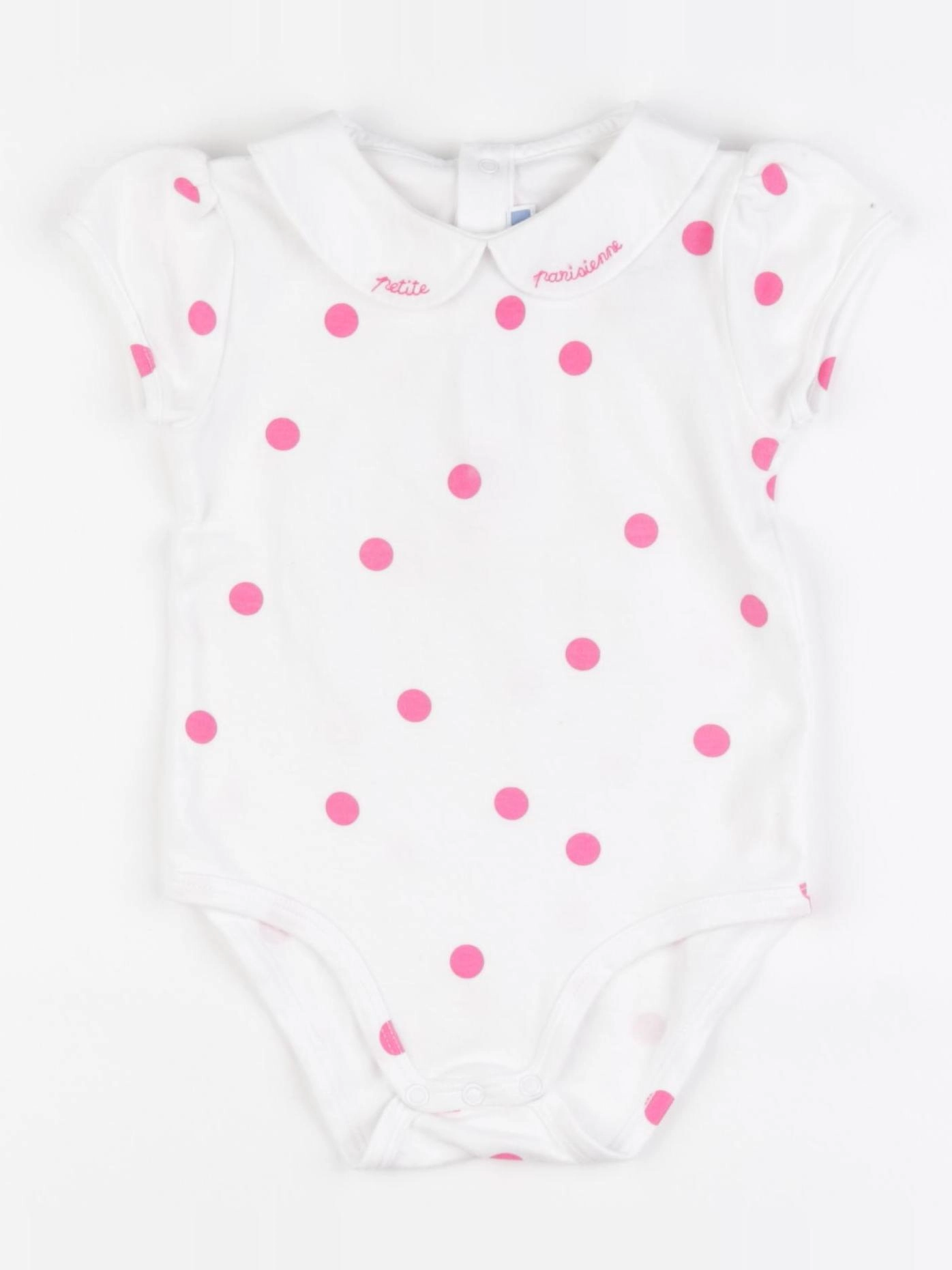Jacadi - body à col blanc, rose - 36 mois
