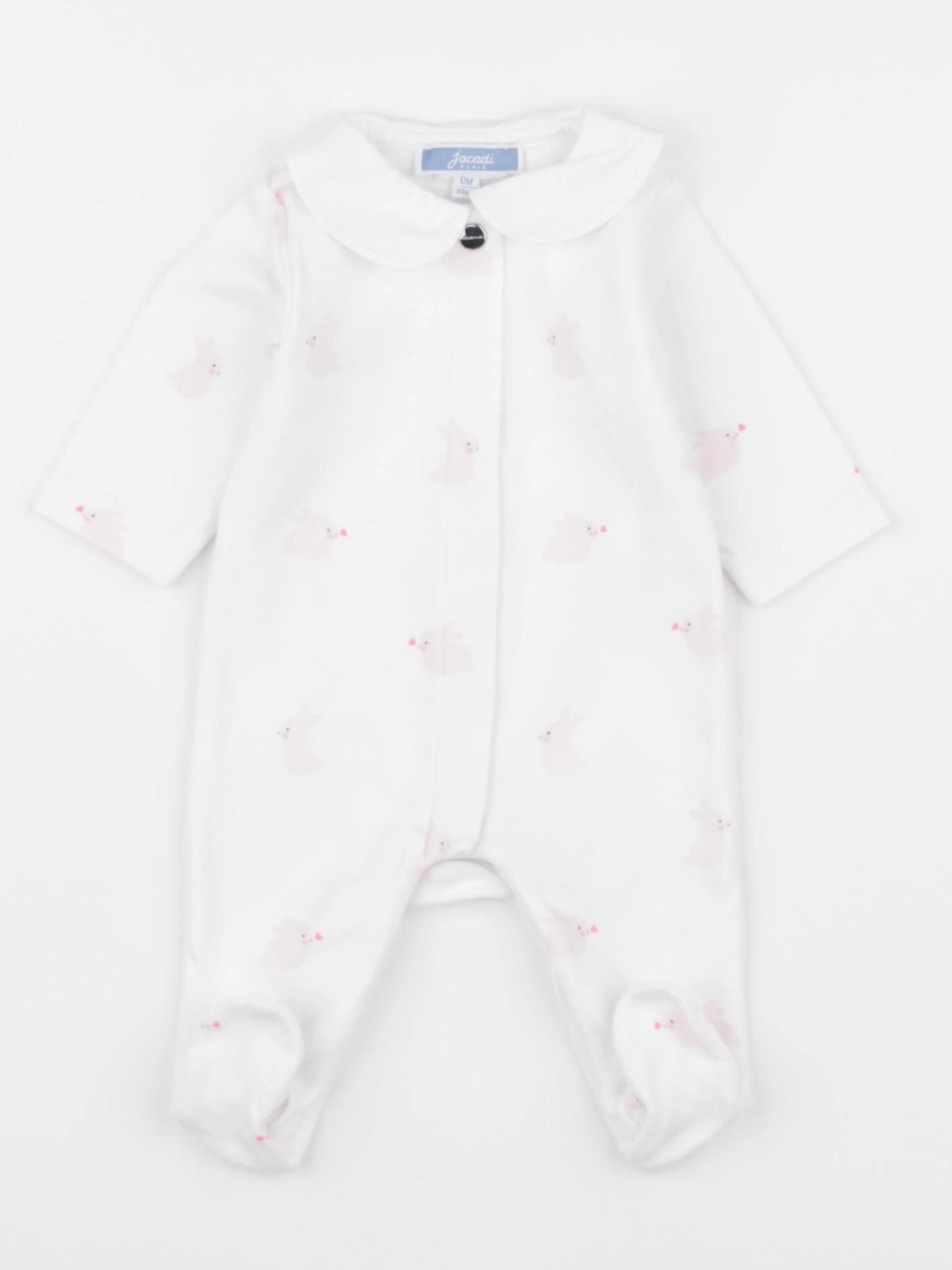 Jacadi - pyjama coton blanc - 0 mois