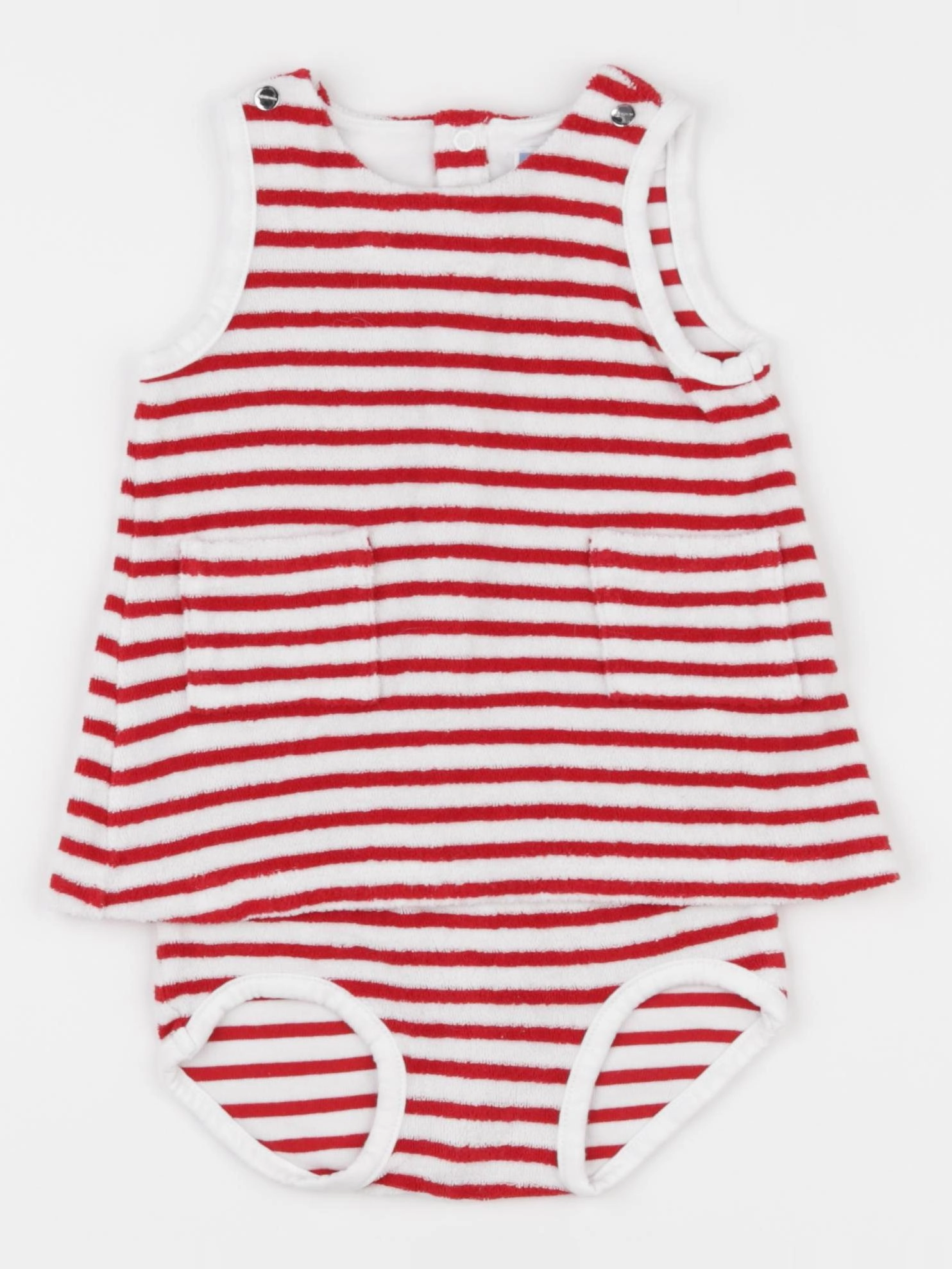 Jacadi - ensemble blanc, rouge - 6 mois