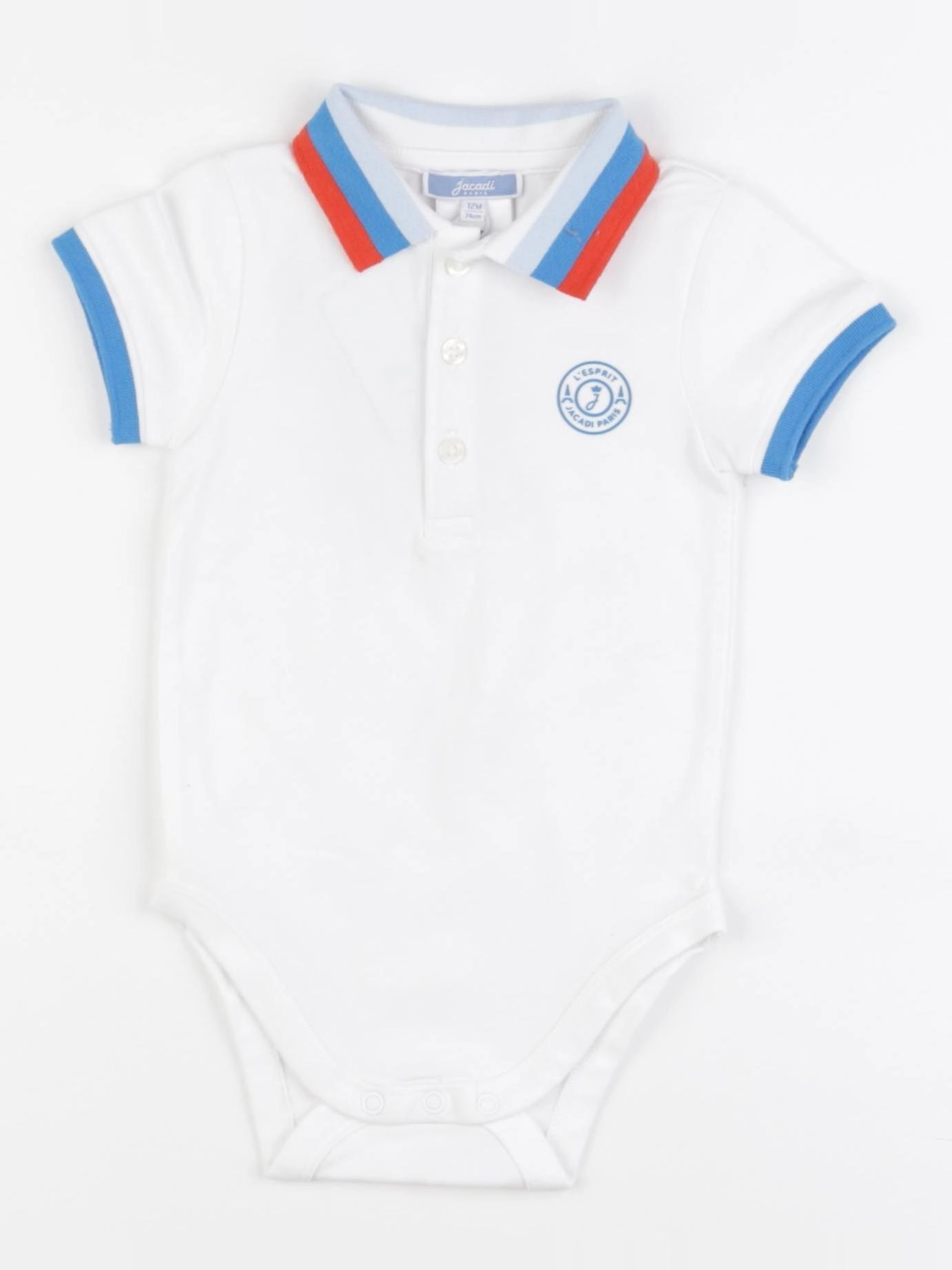 Jacadi - body à col blanc - 12 mois