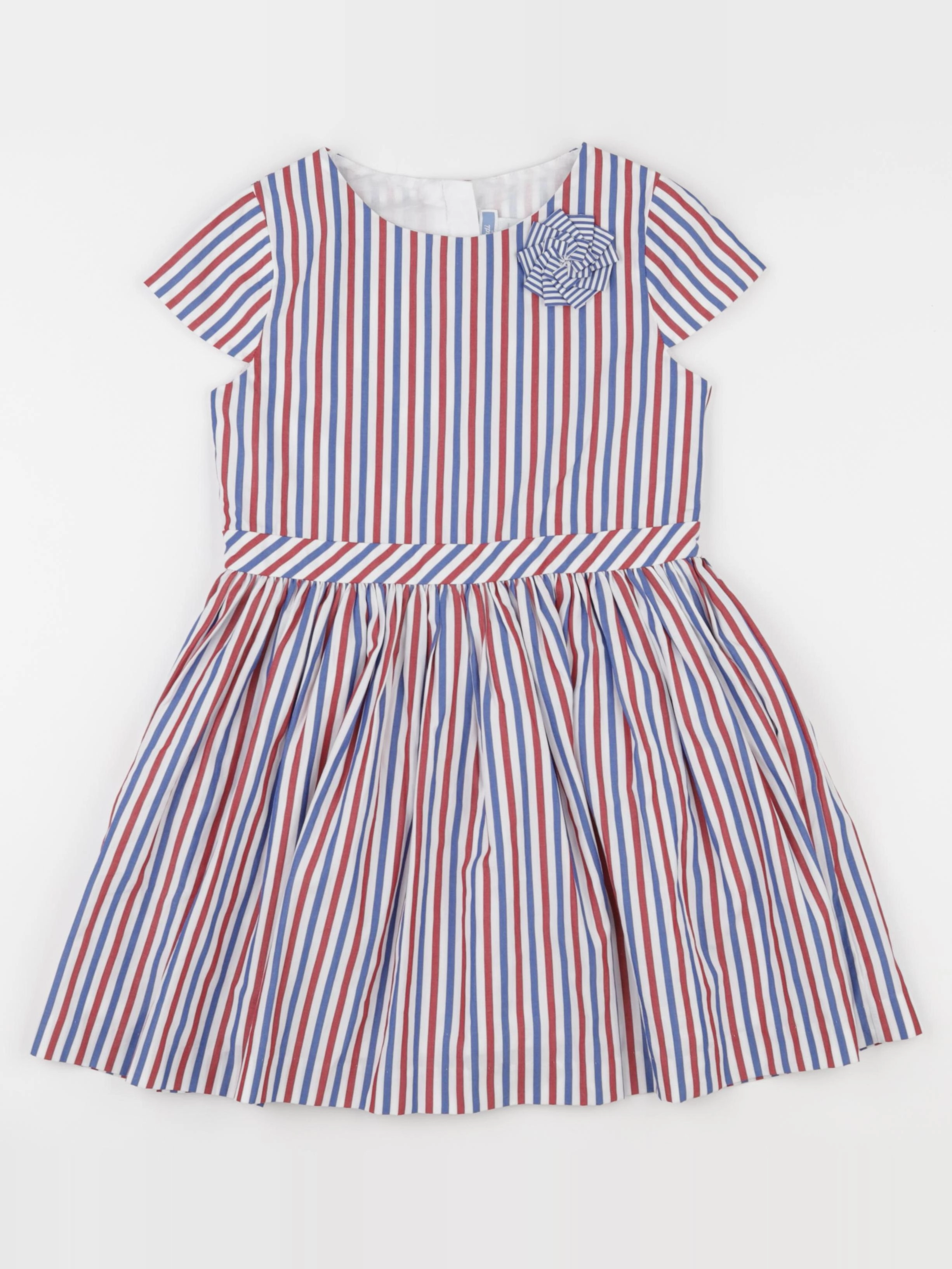 Jacadi - robe blanc, bleu, rouge - 6 ans