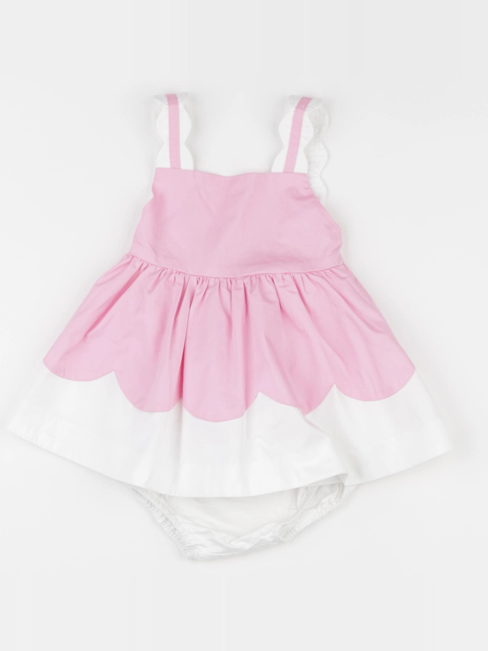 Jacadi - robe rose, blanc - 6 mois