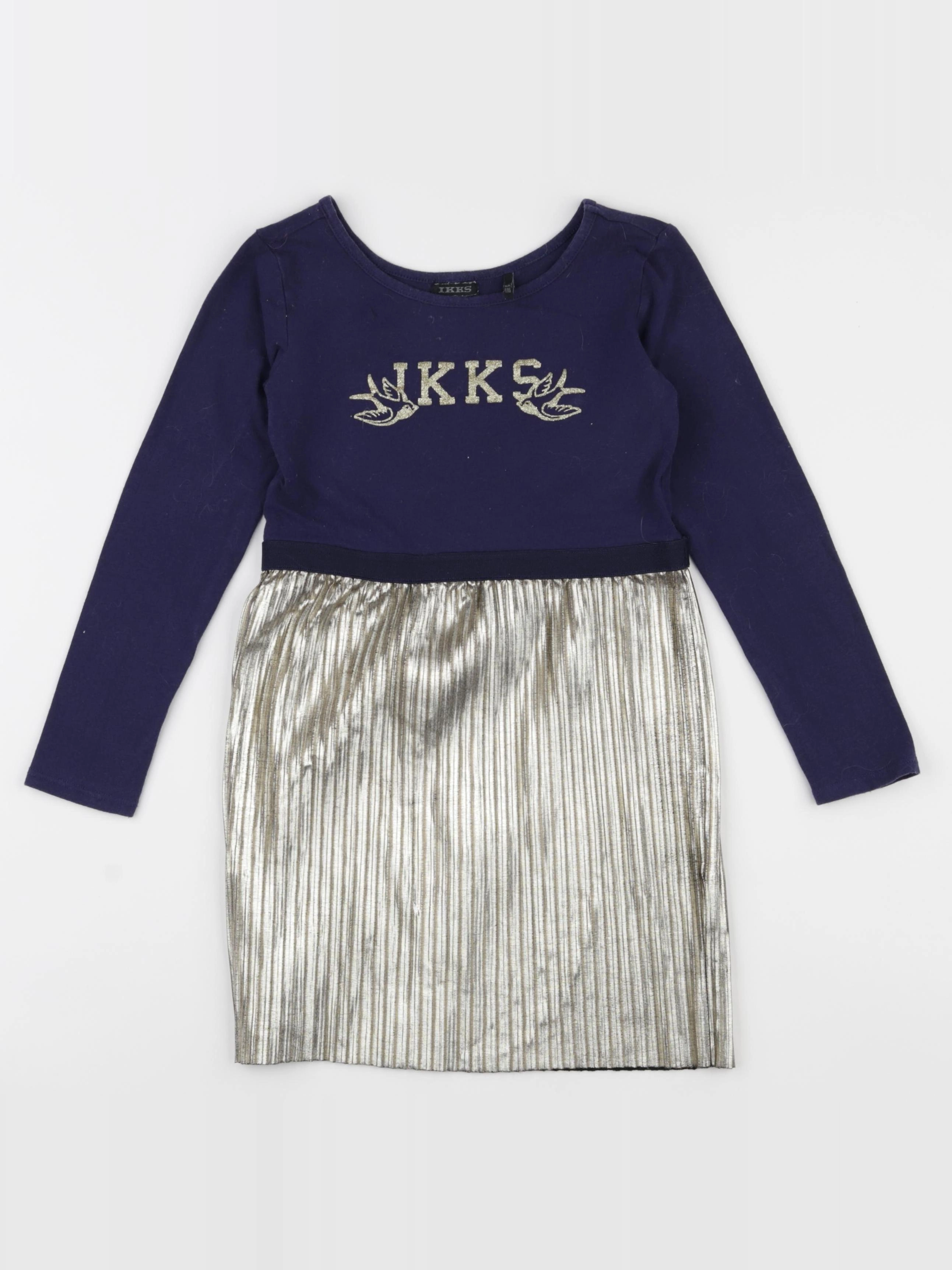 IKKS - robe bleu, or - 6 ans