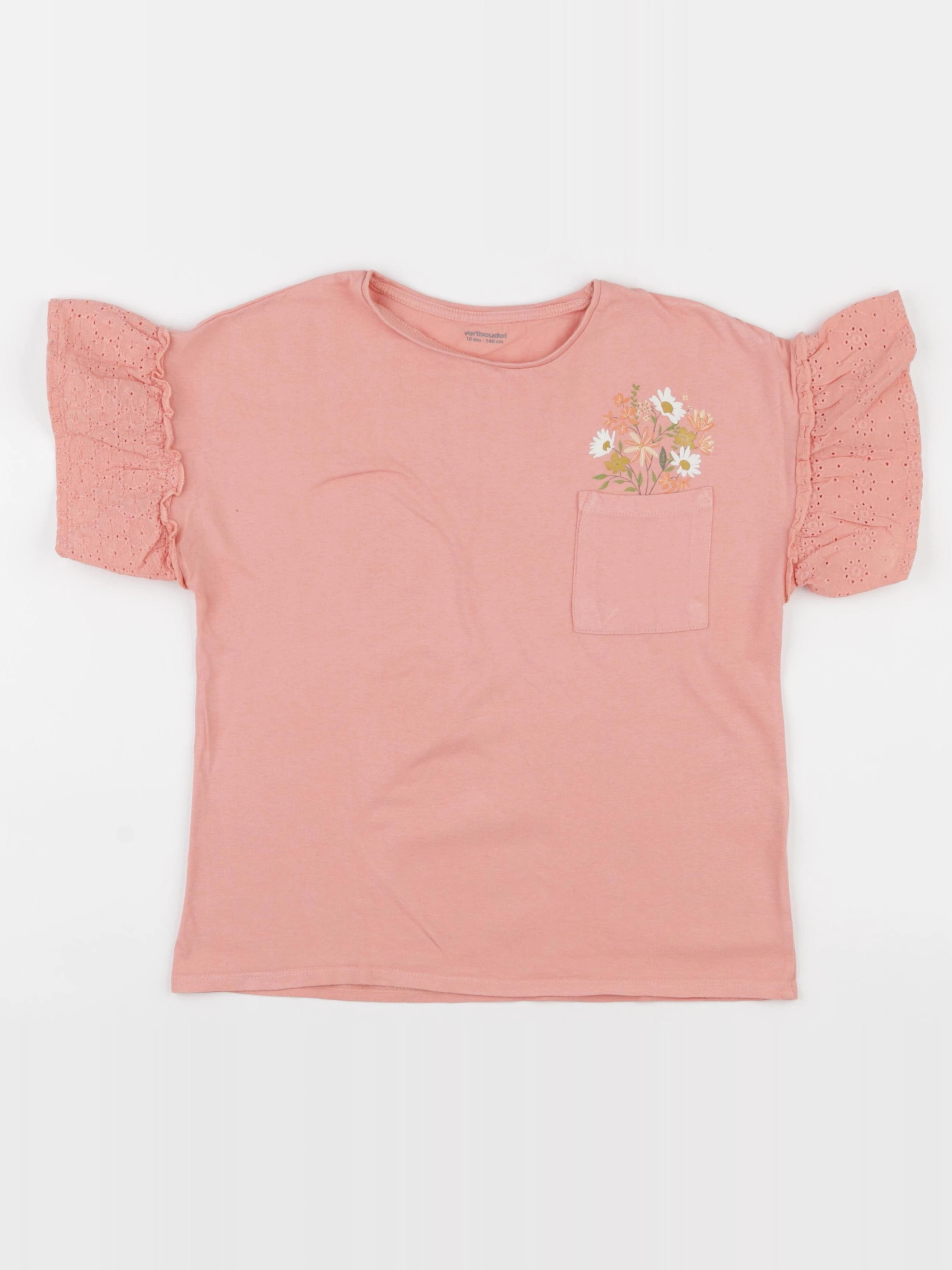 Vertbaudet - tee-shirt rose - 10 ans