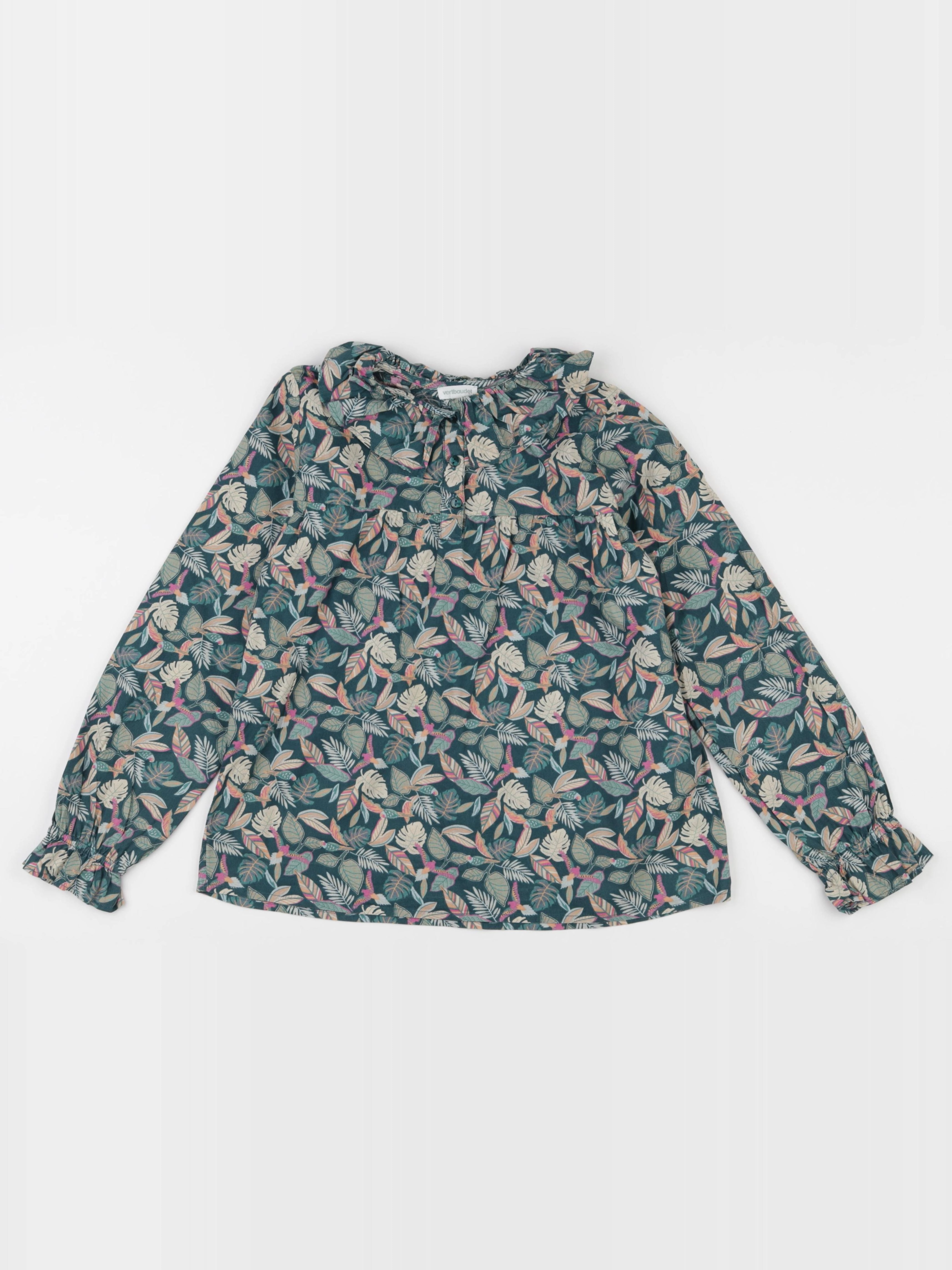 Vertbaudet - blouse vert - 10 ans