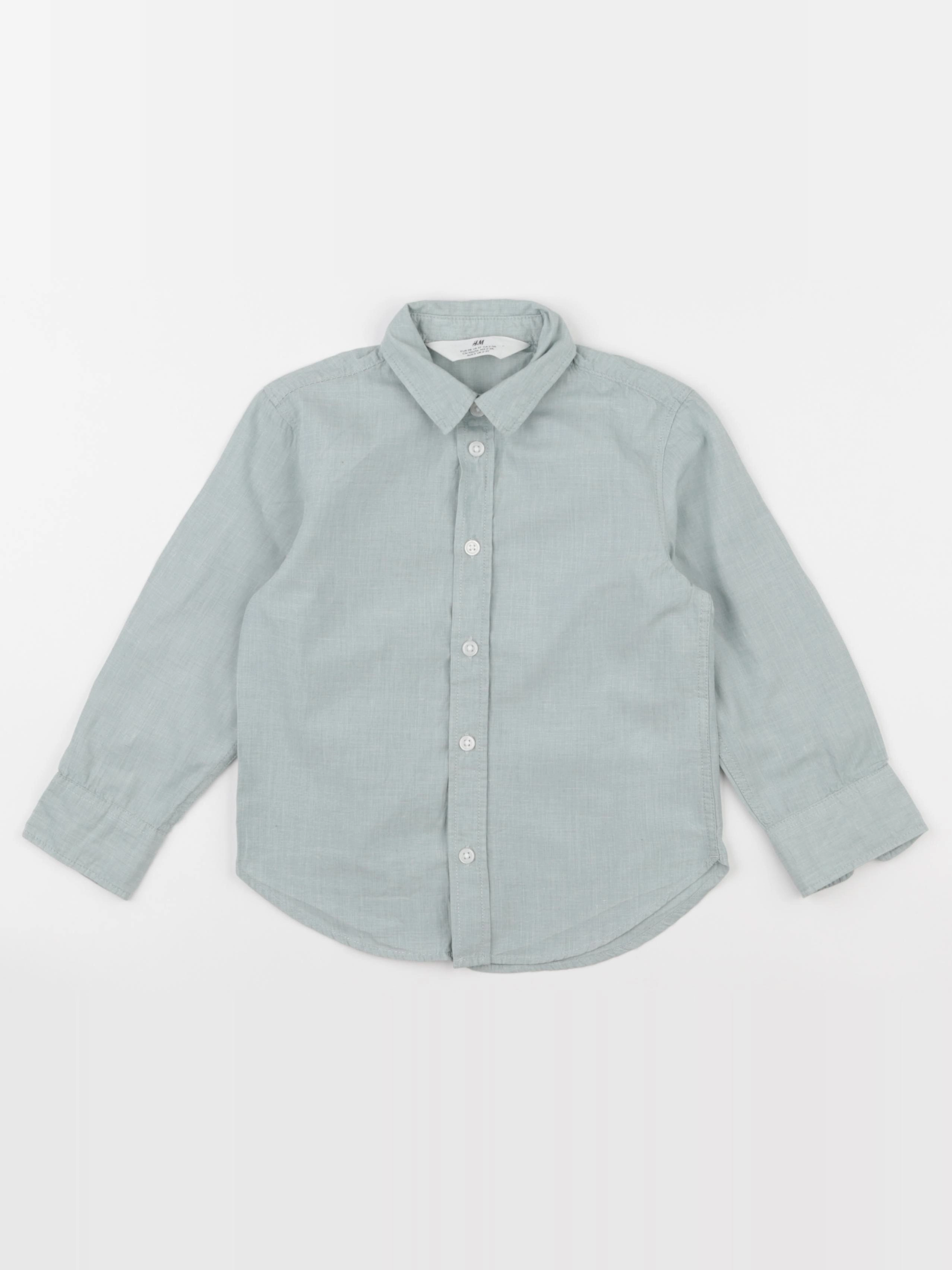 H&M - chemise vert - 2/3 ans