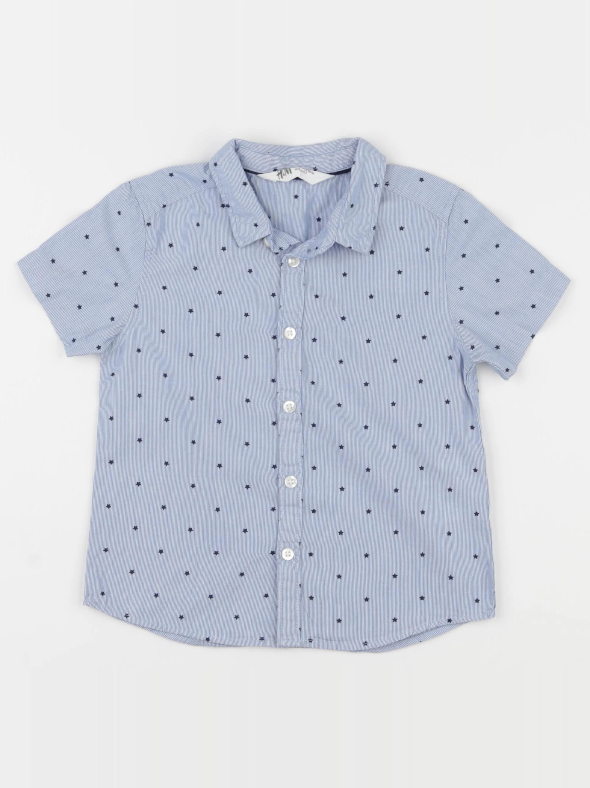 H&M - chemise bleu - 2/3 ans