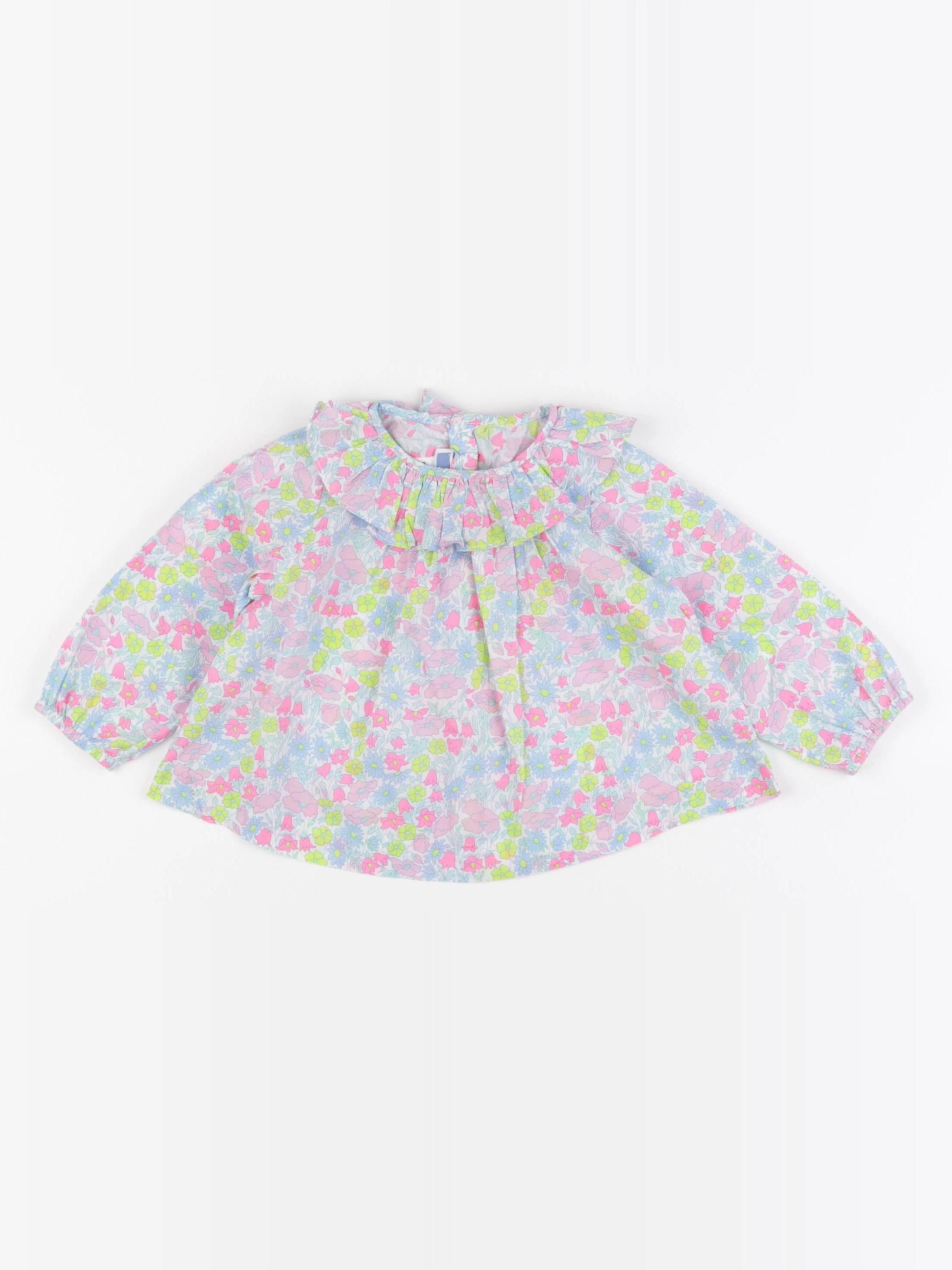 Jacadi - blouse liberty bleu - 12 mois