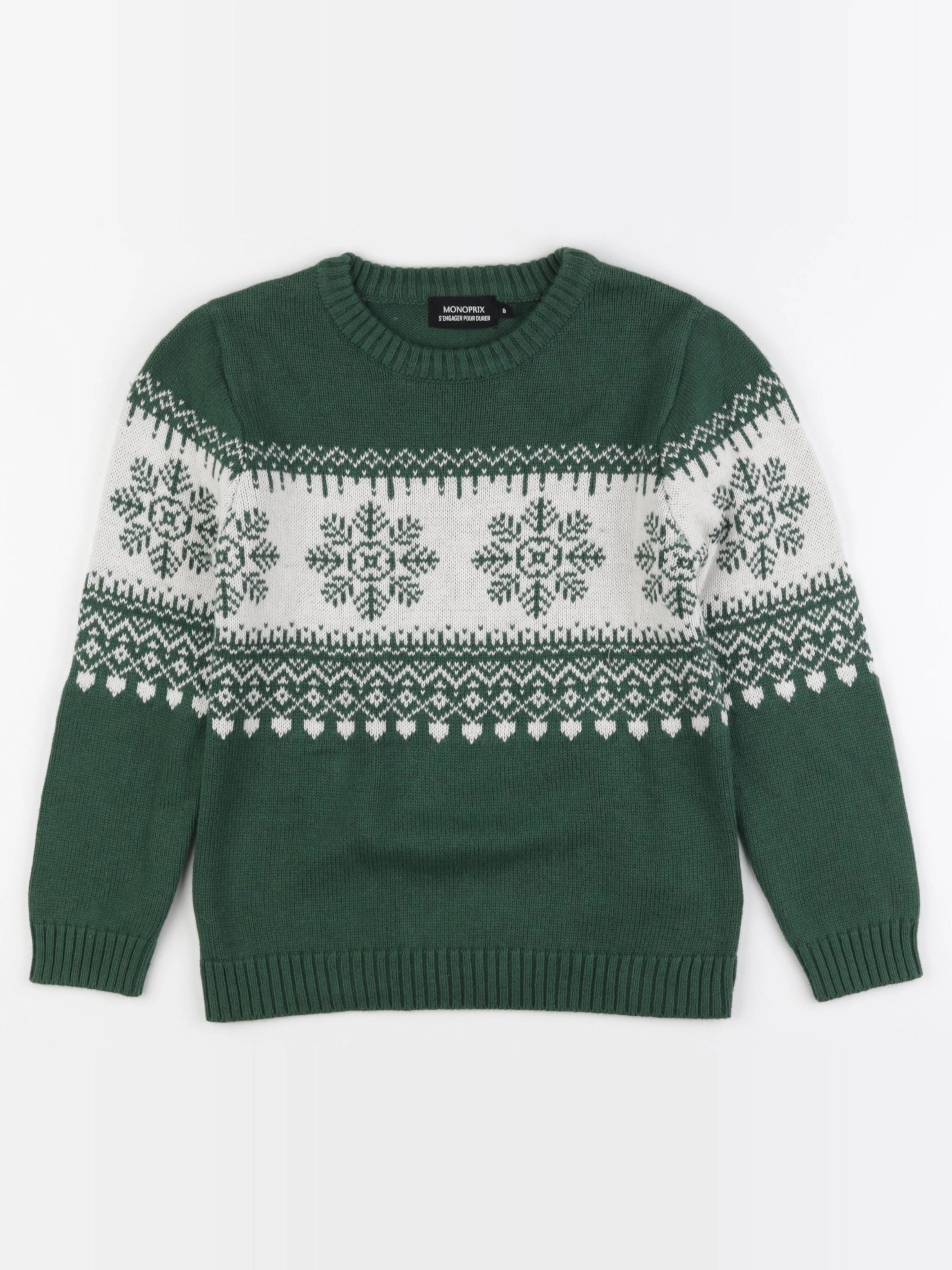 Monoprix - pull vert - 8 ans