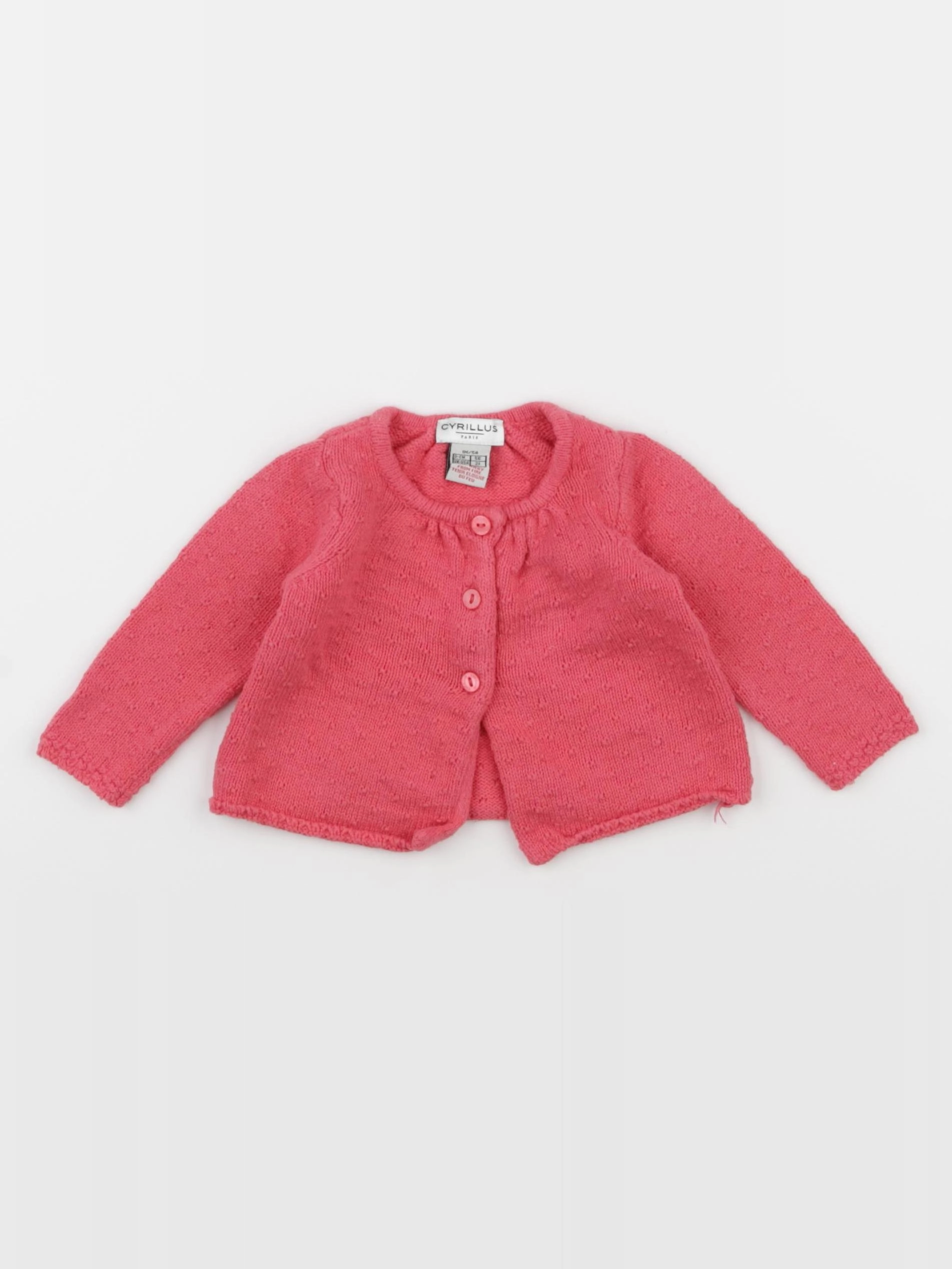 Cyrillus - gilet rose - 1 mois