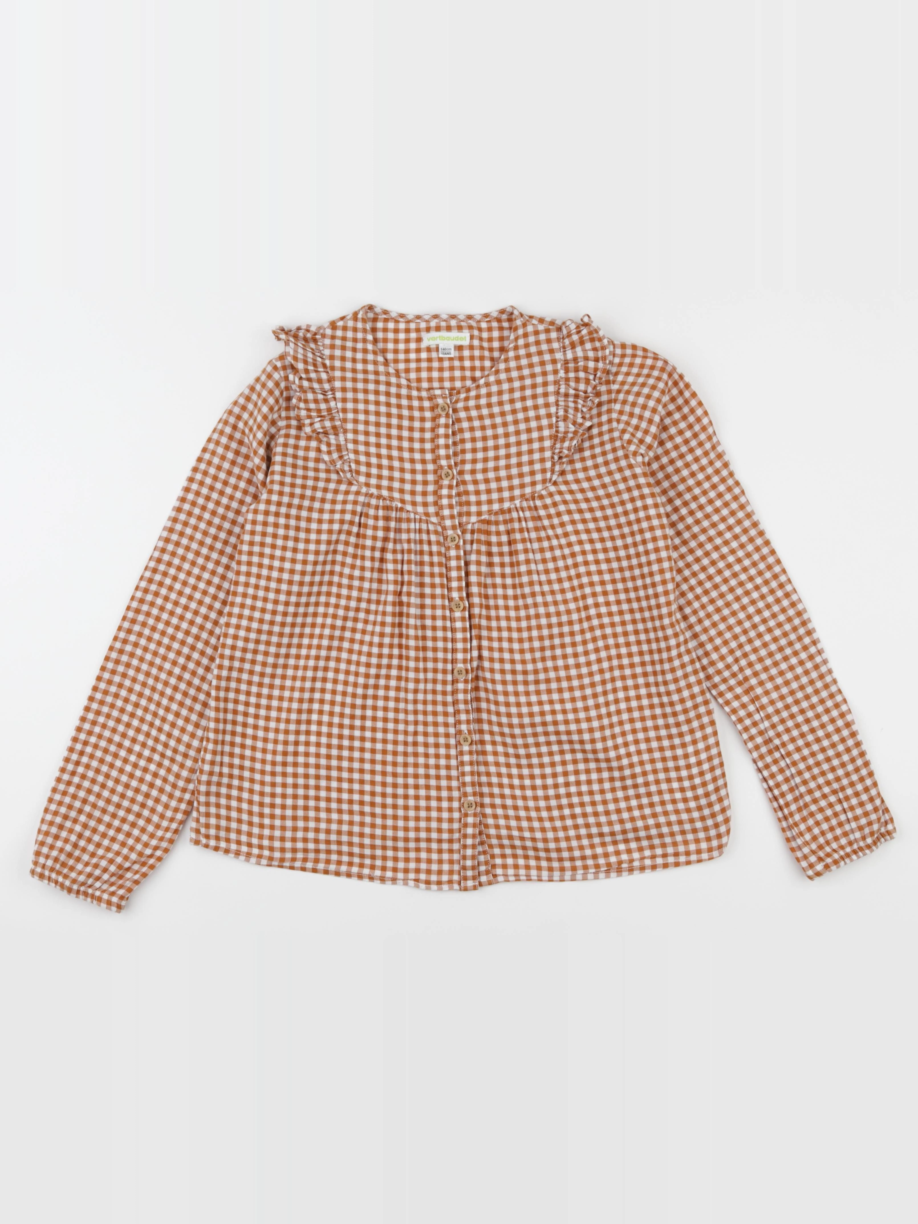 Vertbaudet - blouse marron - 10 ans