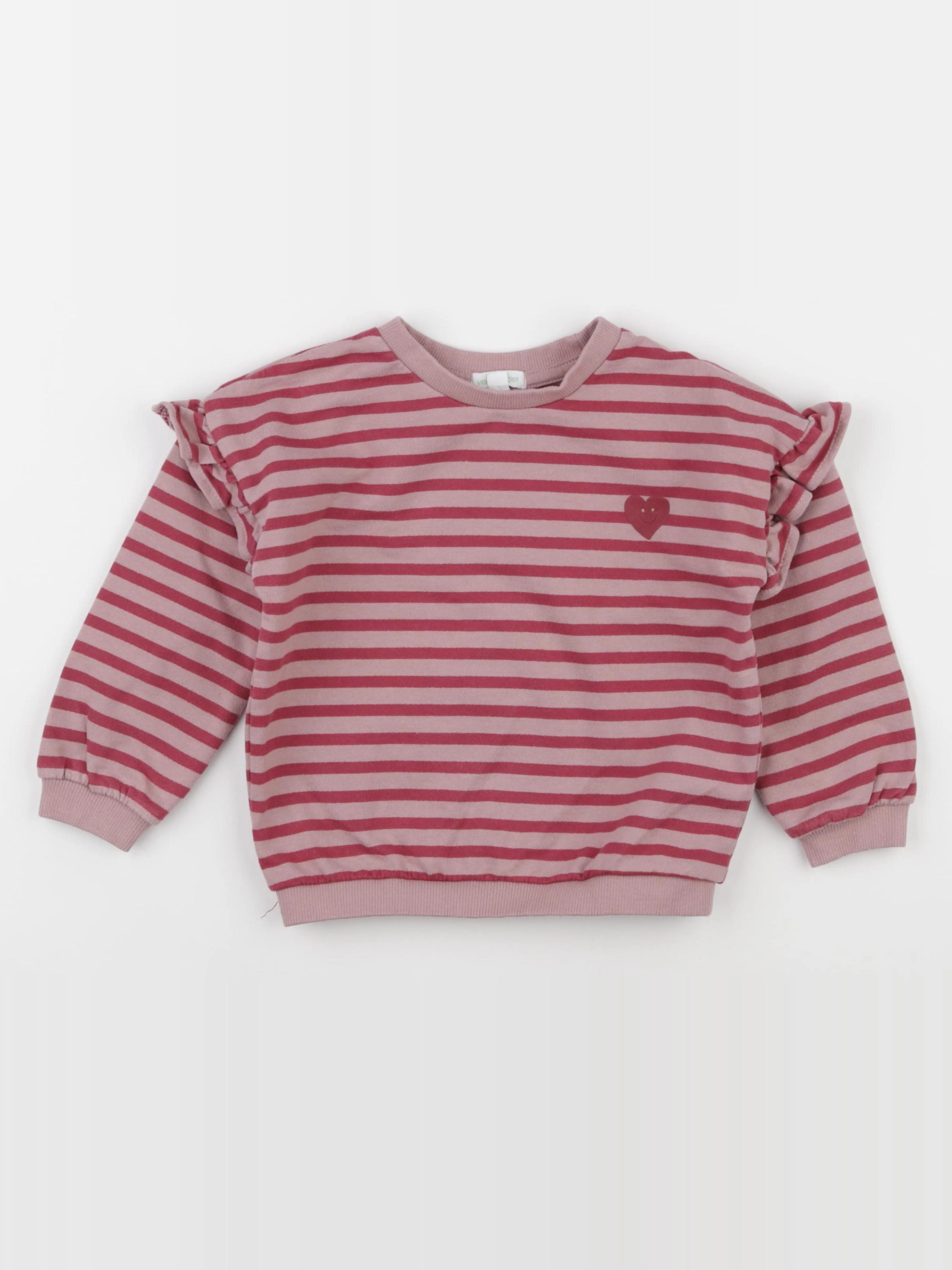 Vertbaudet - sweat rose - 4 ans