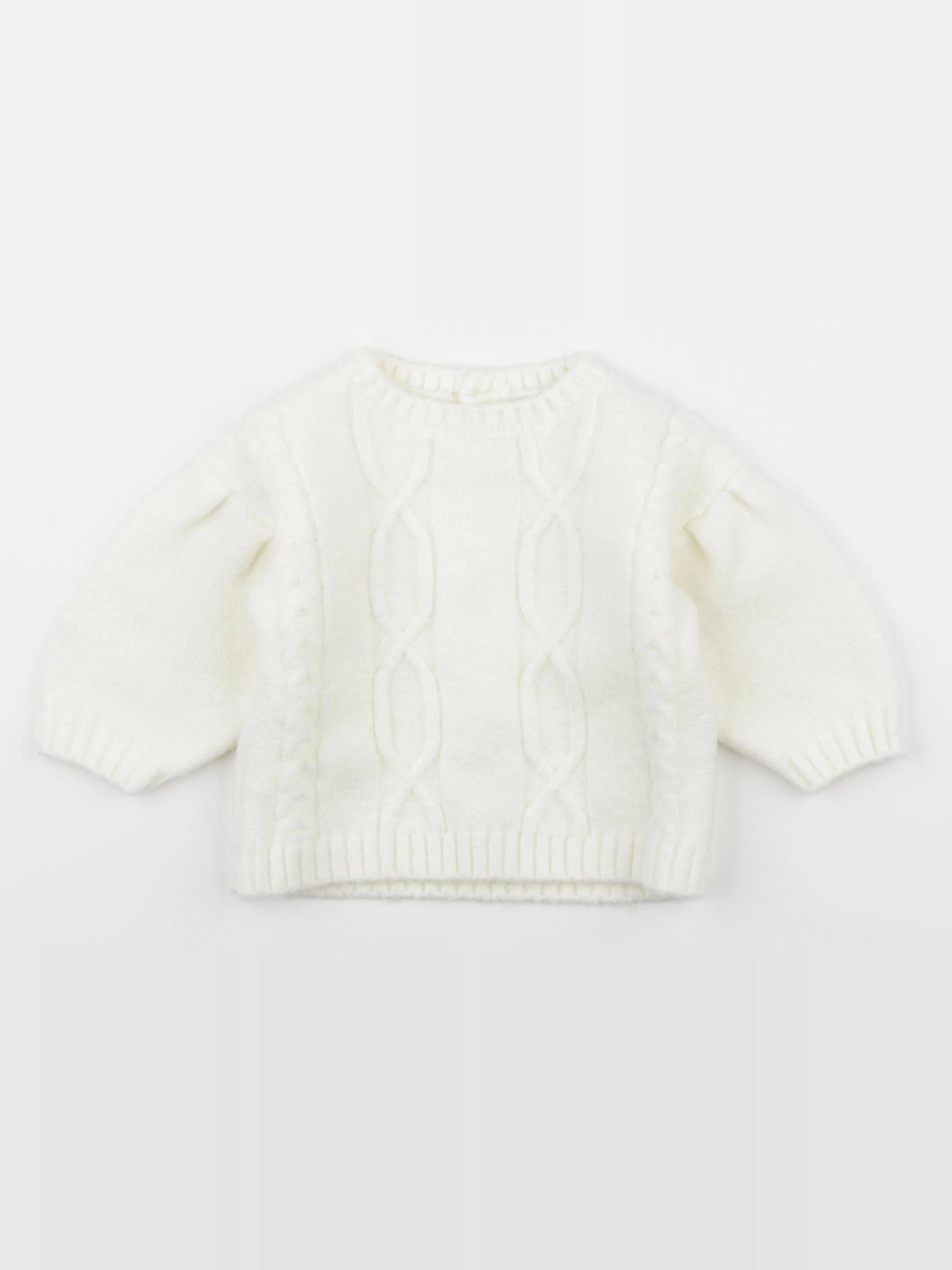 Vertbaudet - pull blanc - 6 mois