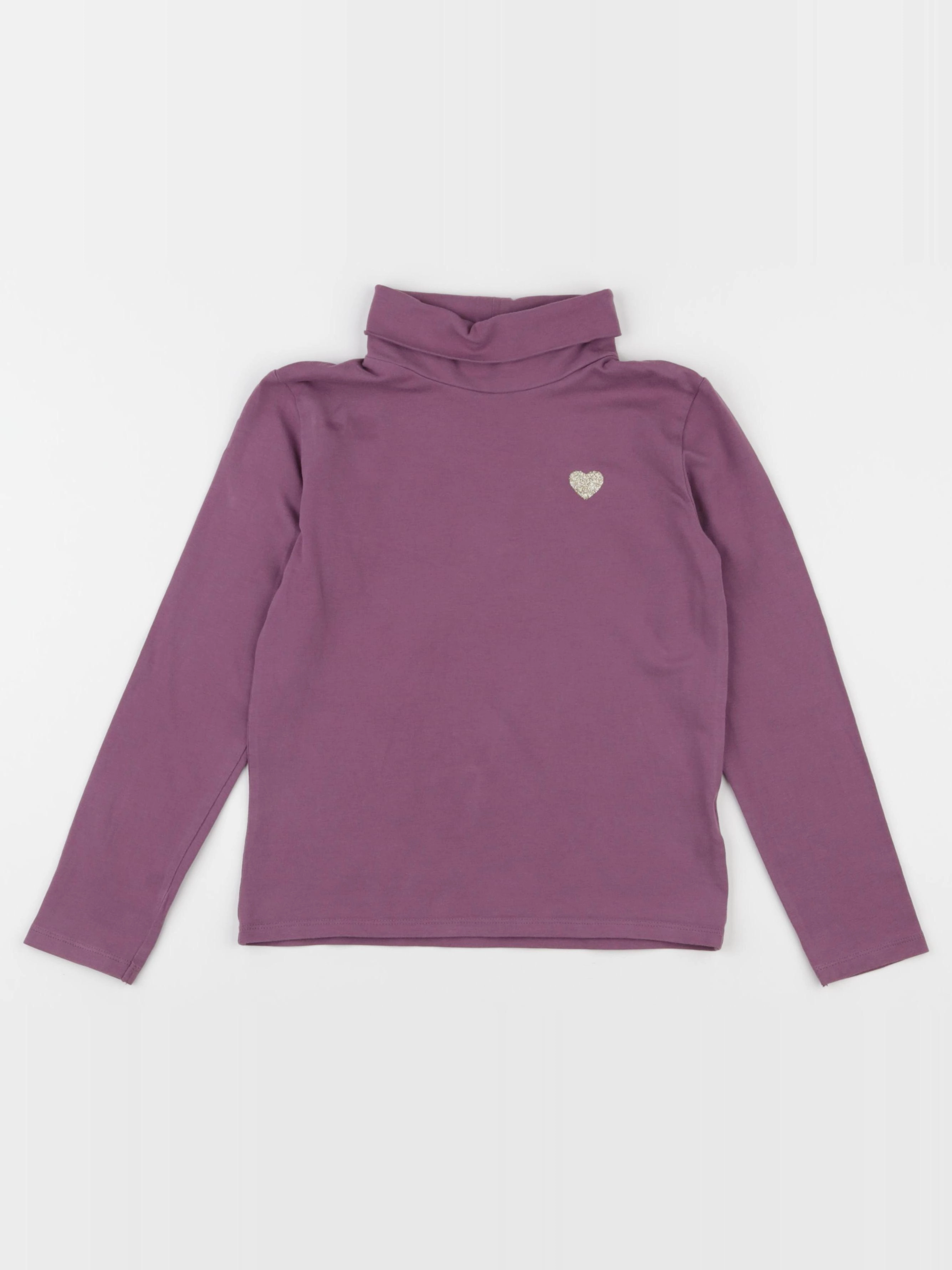 Vertbaudet - sous-pull violet - 8 ans