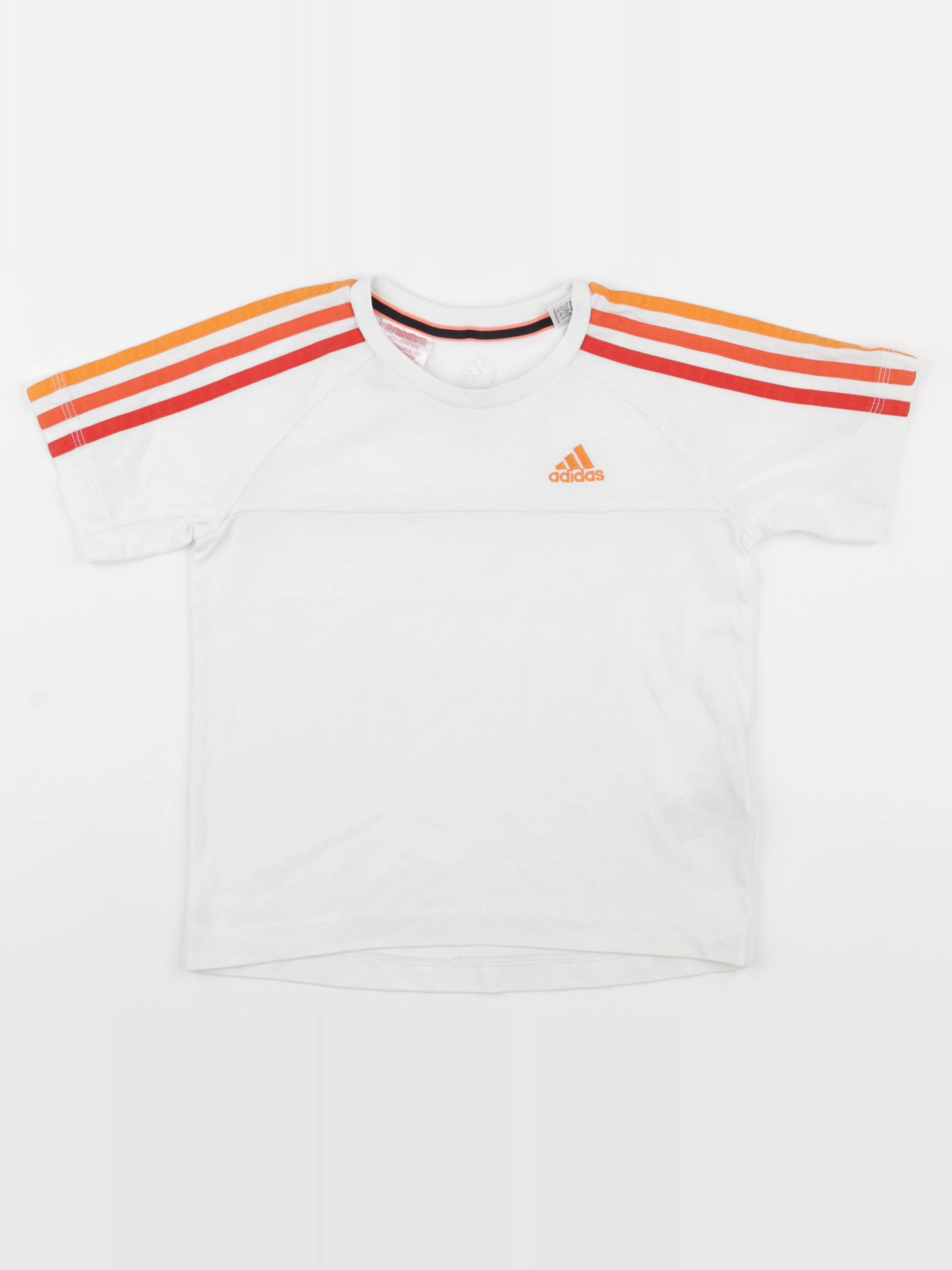 Adidas - tee-shirt blanc, orange - 5 ans