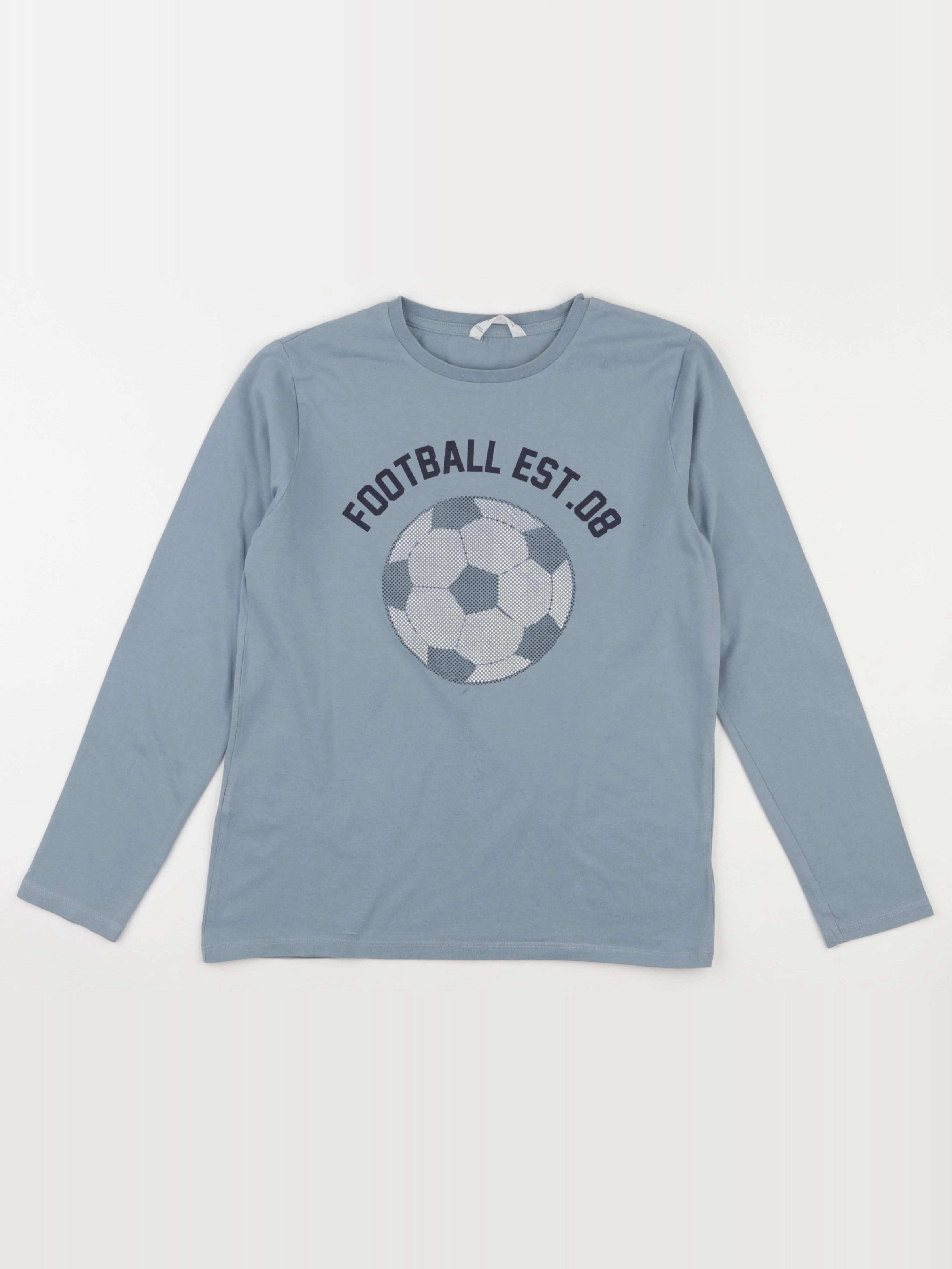 Mango - tee-shirt bleu - 11/12 ans