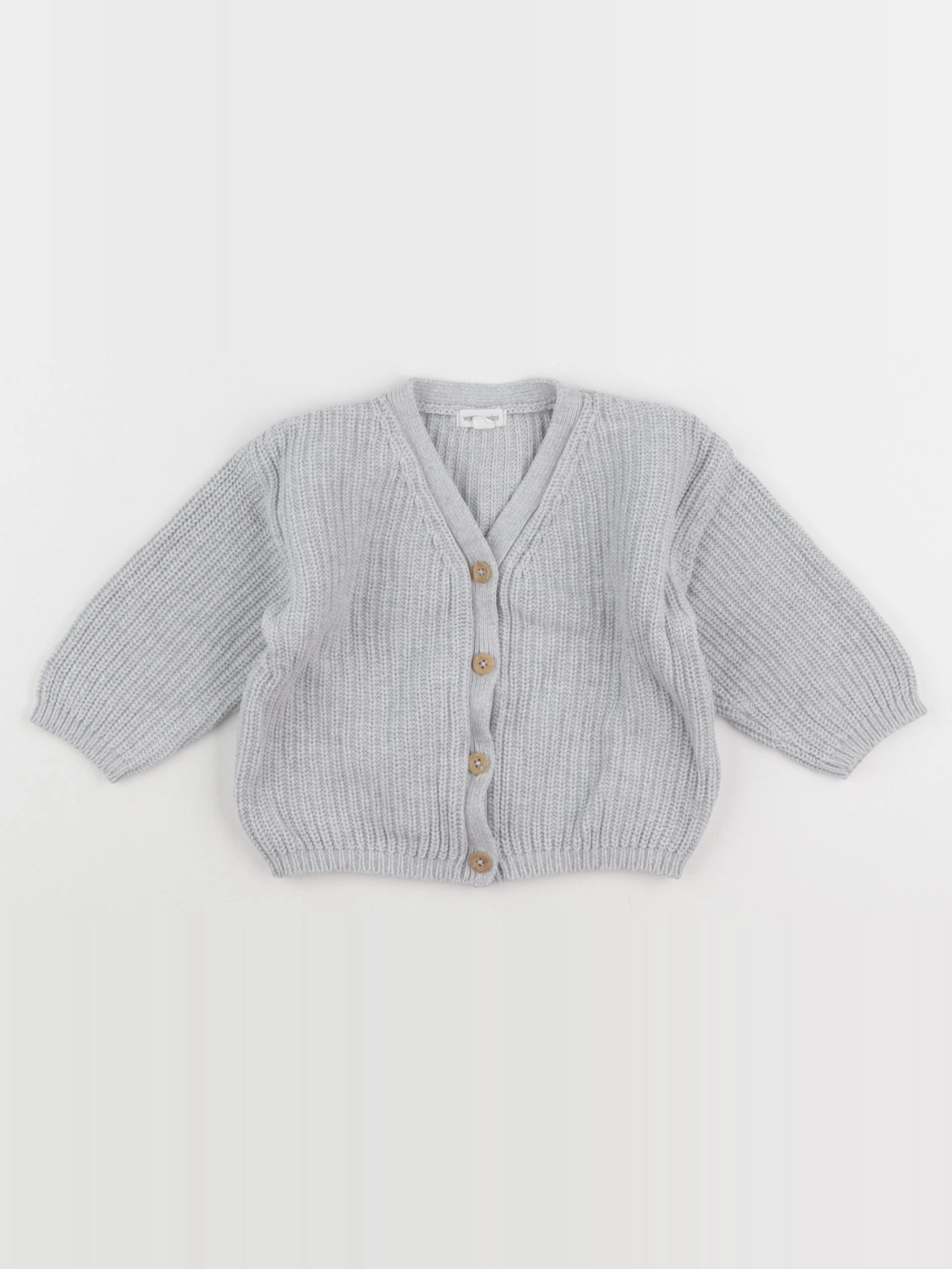 Vertbaudet - gilet gris - 18 mois