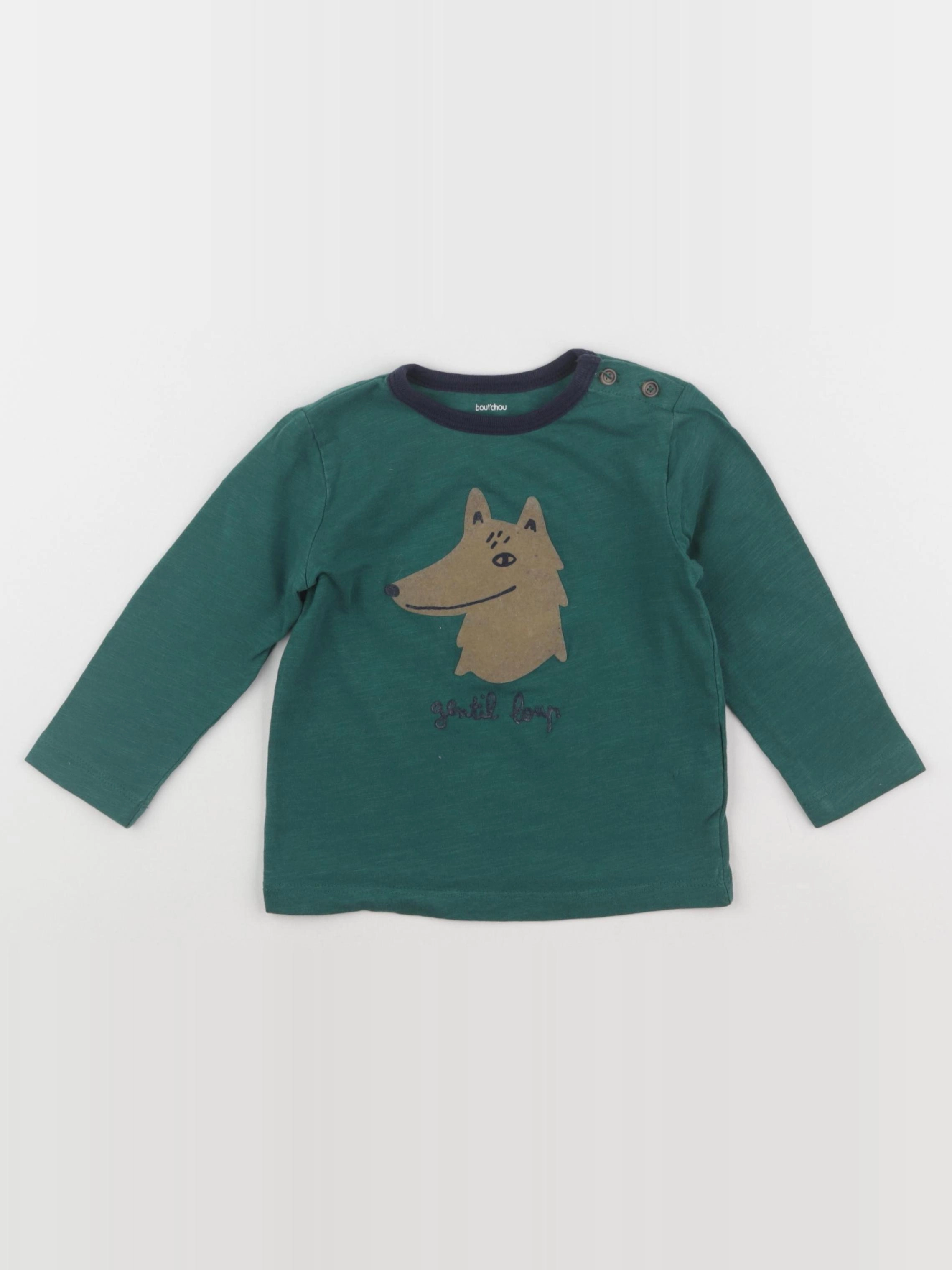 Boutchou - tee-shirt vert - 18 mois