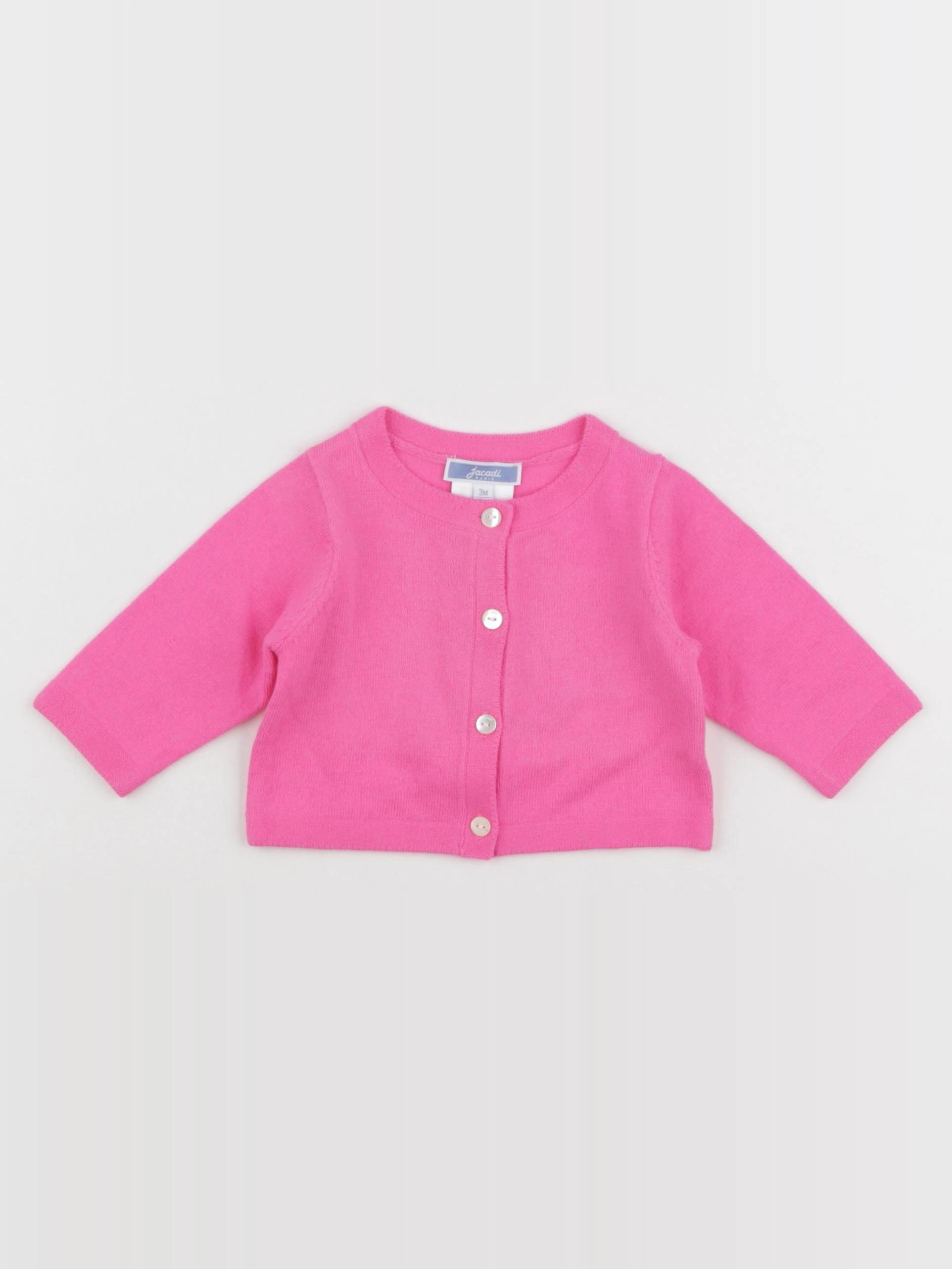 Jacadi - gilet rose - 3 mois