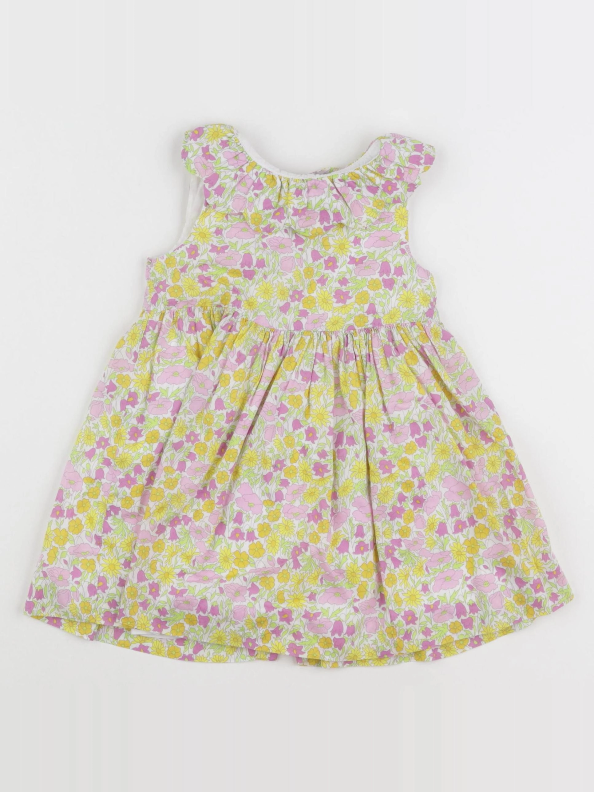 Jacadi - robe liberty jaune, violet - 18 mois