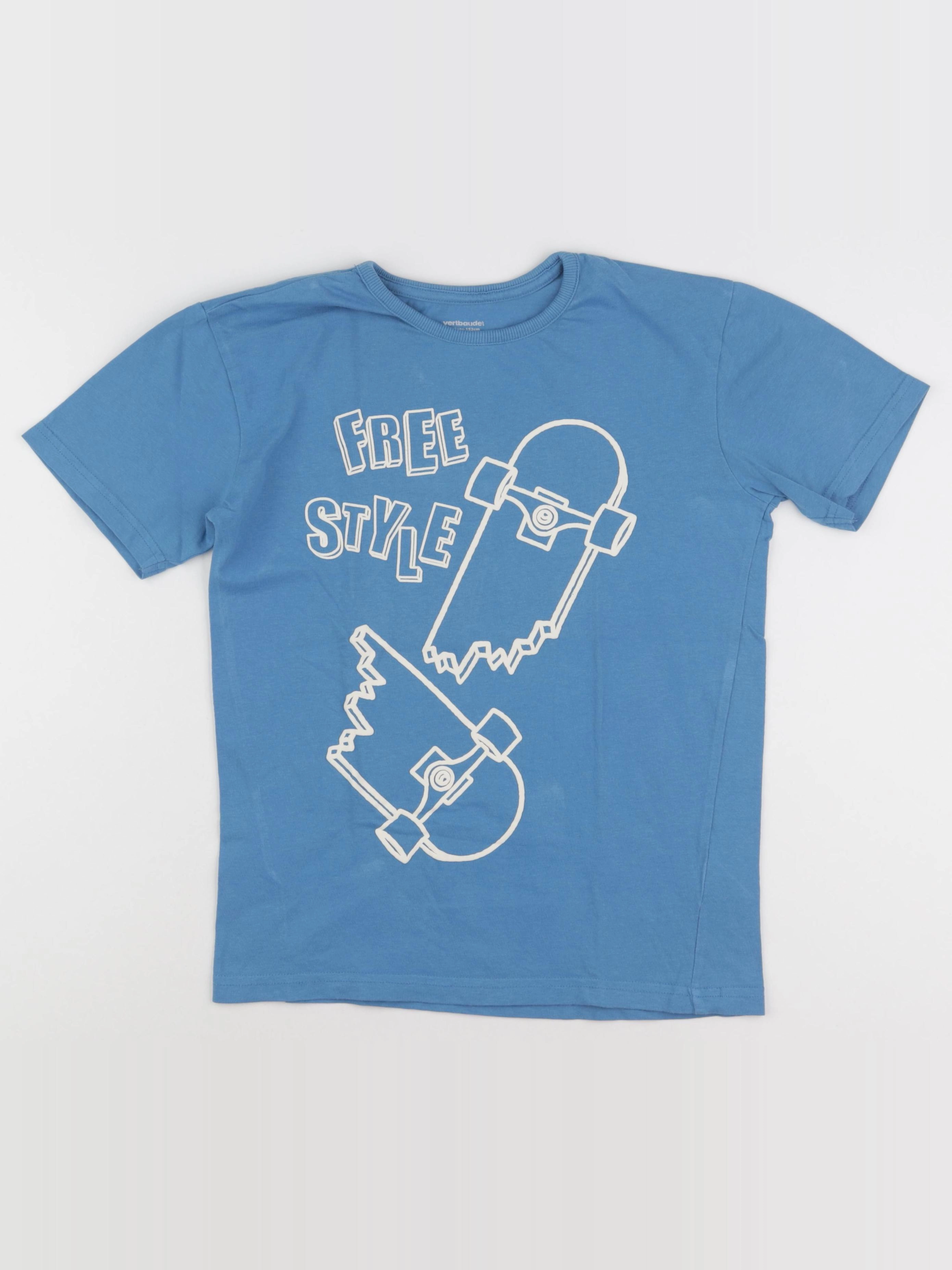 Vertbaudet - tee-shirt bleu - 12 ans