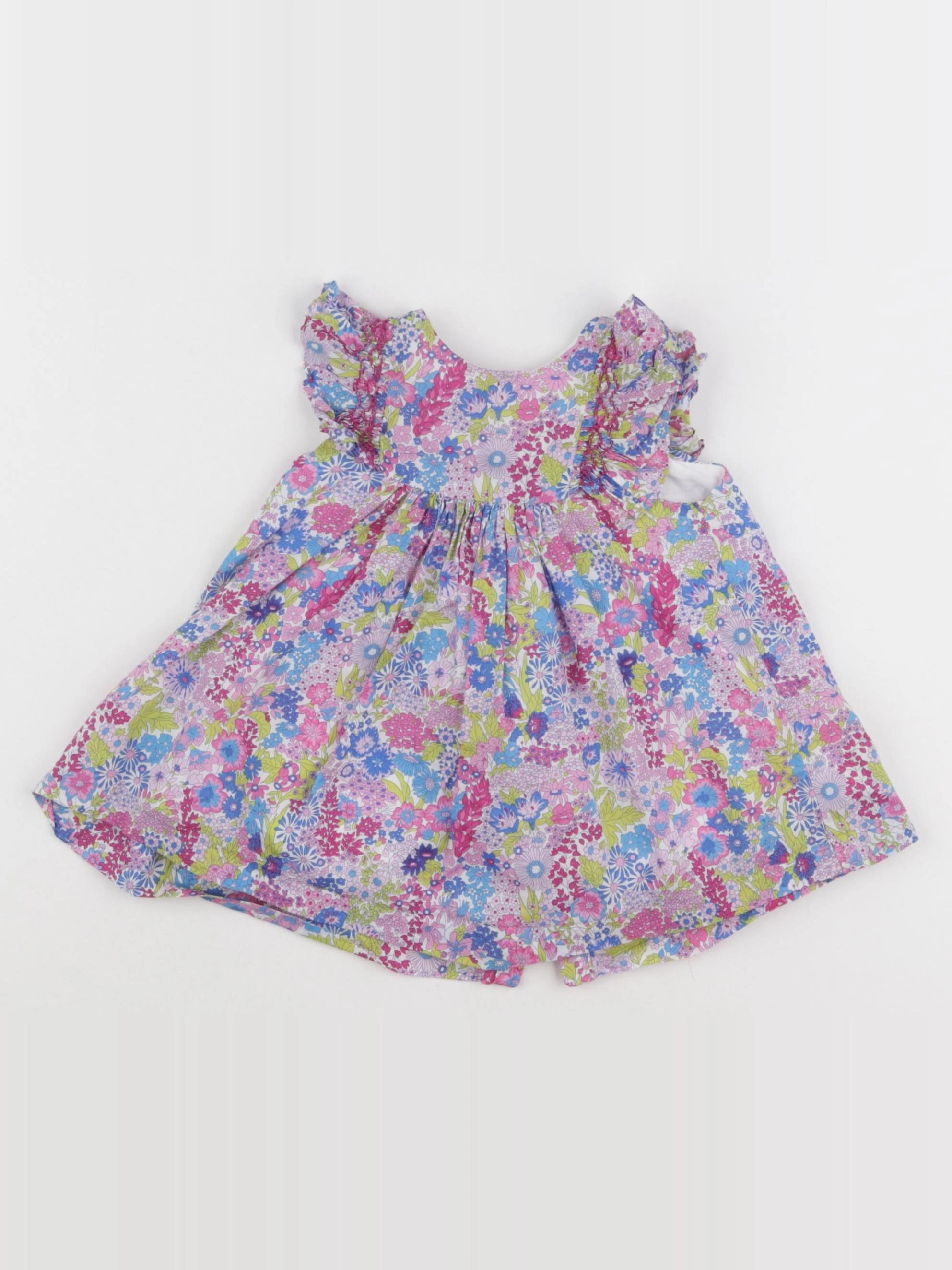 Jacadi - robe liberty rose, violet - 6 mois