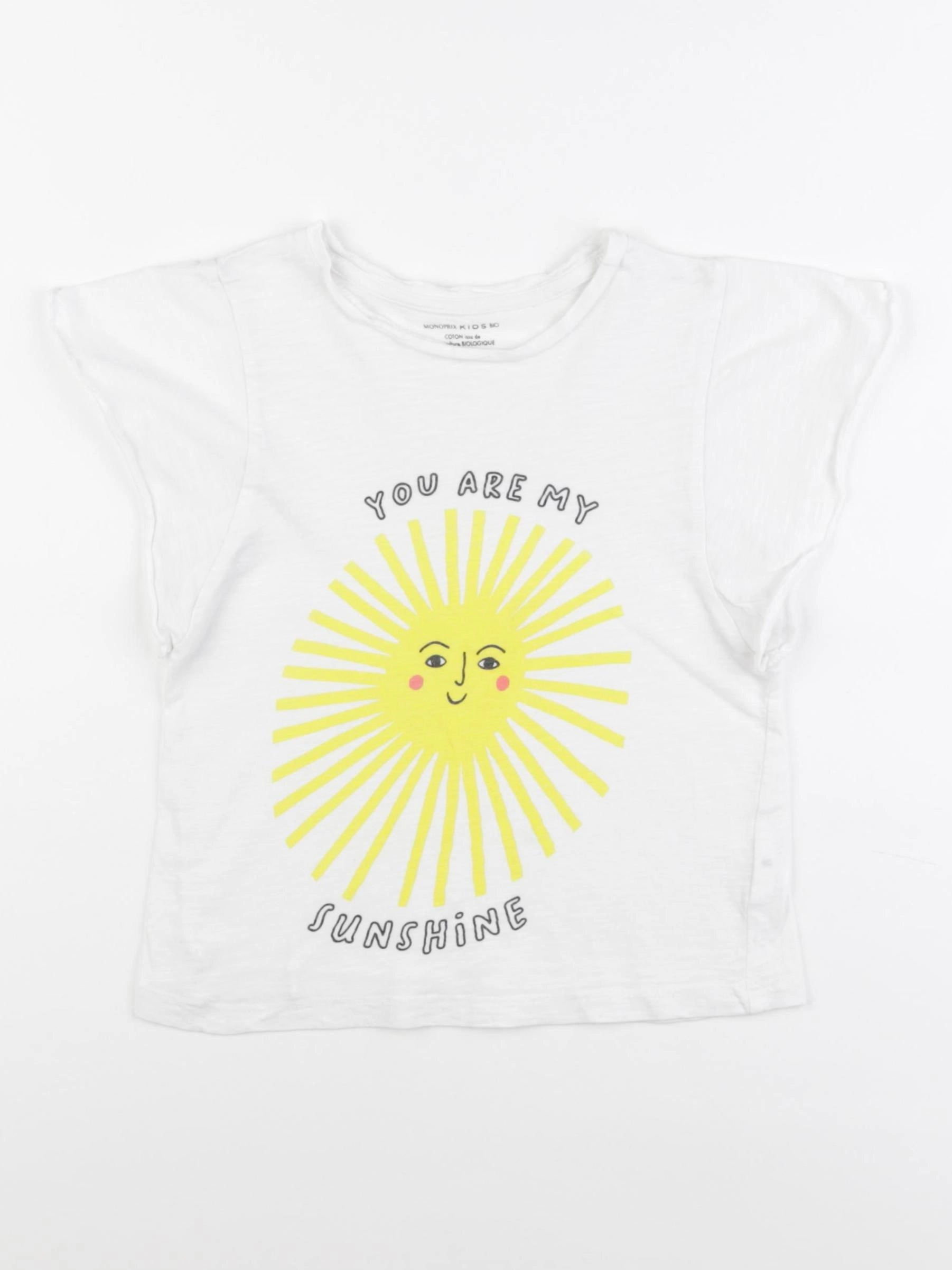 Monoprix - tee-shirt blanc - 6 ans