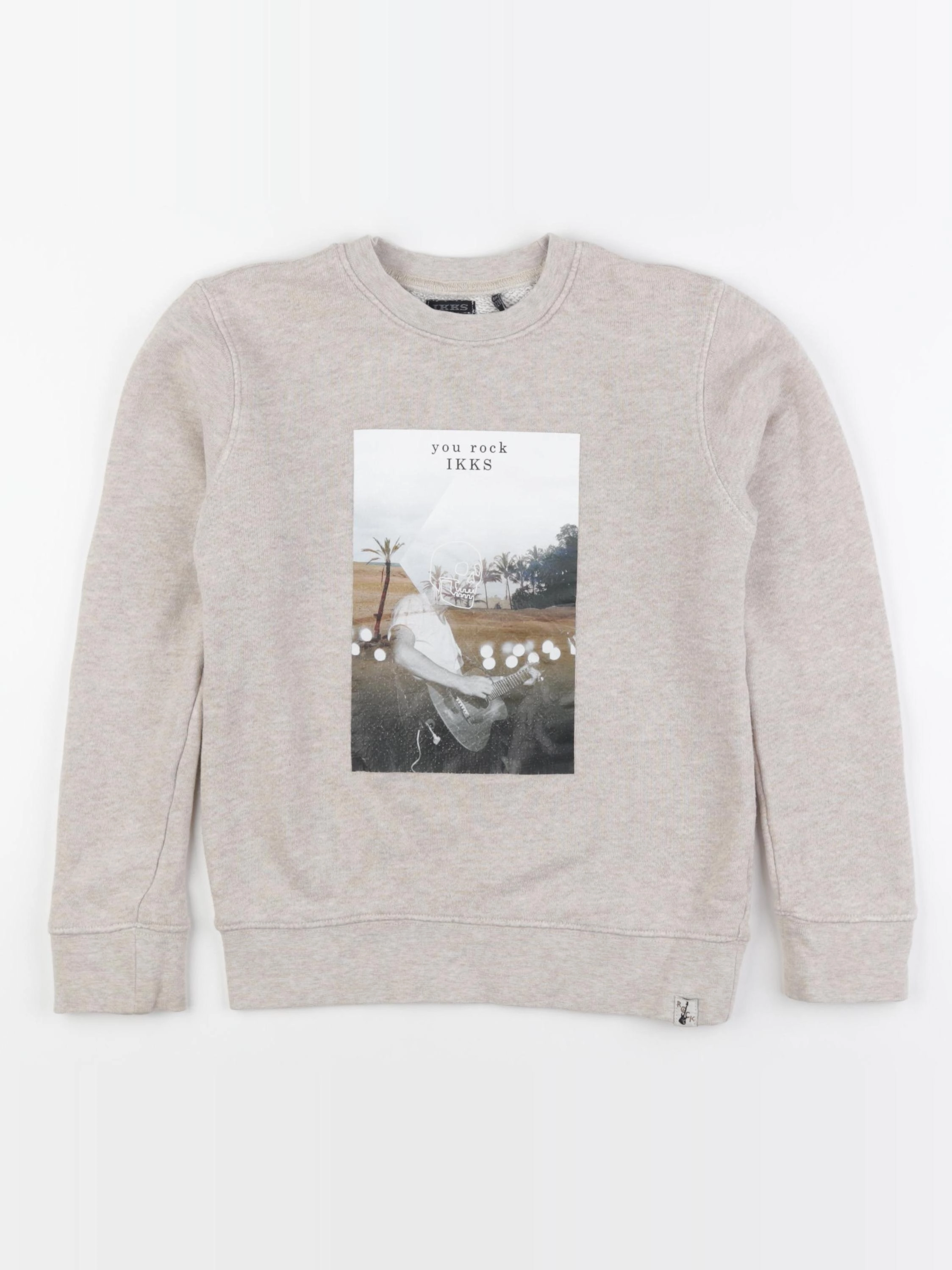 IKKS - sweat beige - 8 ans