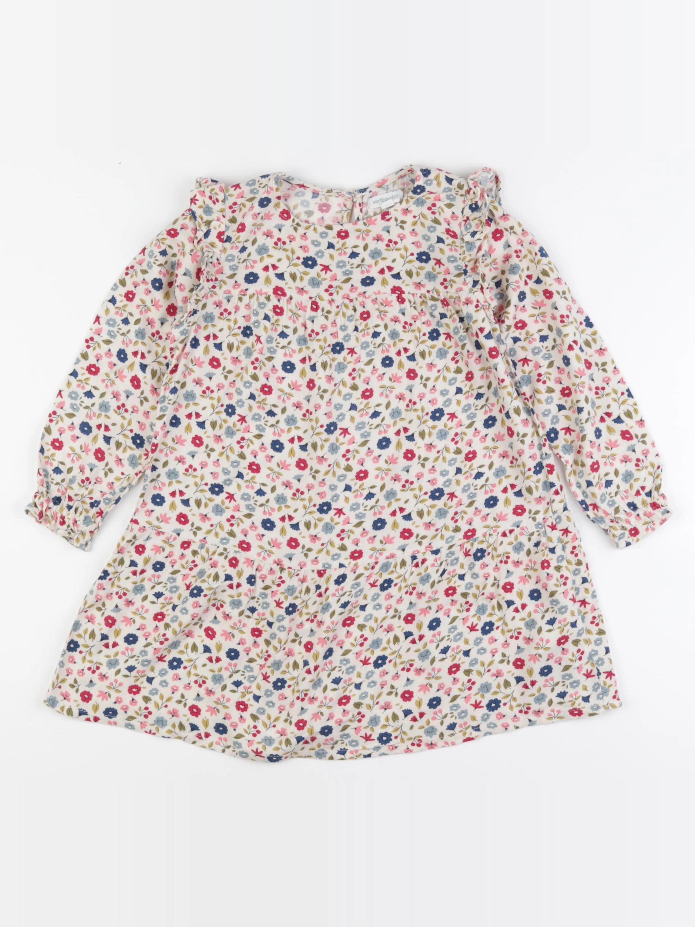 Vertbaudet - robe multicolore - 4 ans