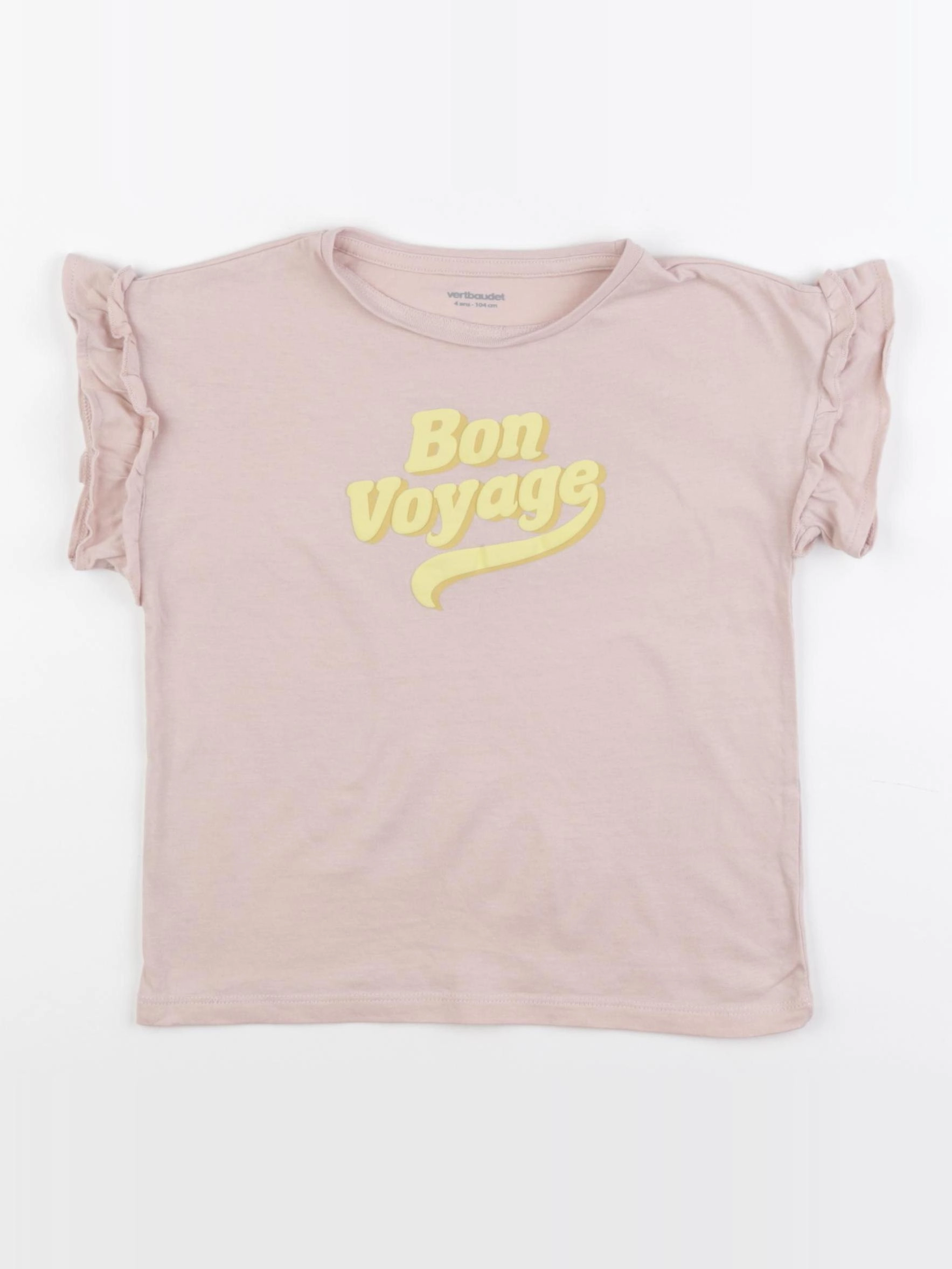Vertbaudet - tee-shirt rose - 4 ans