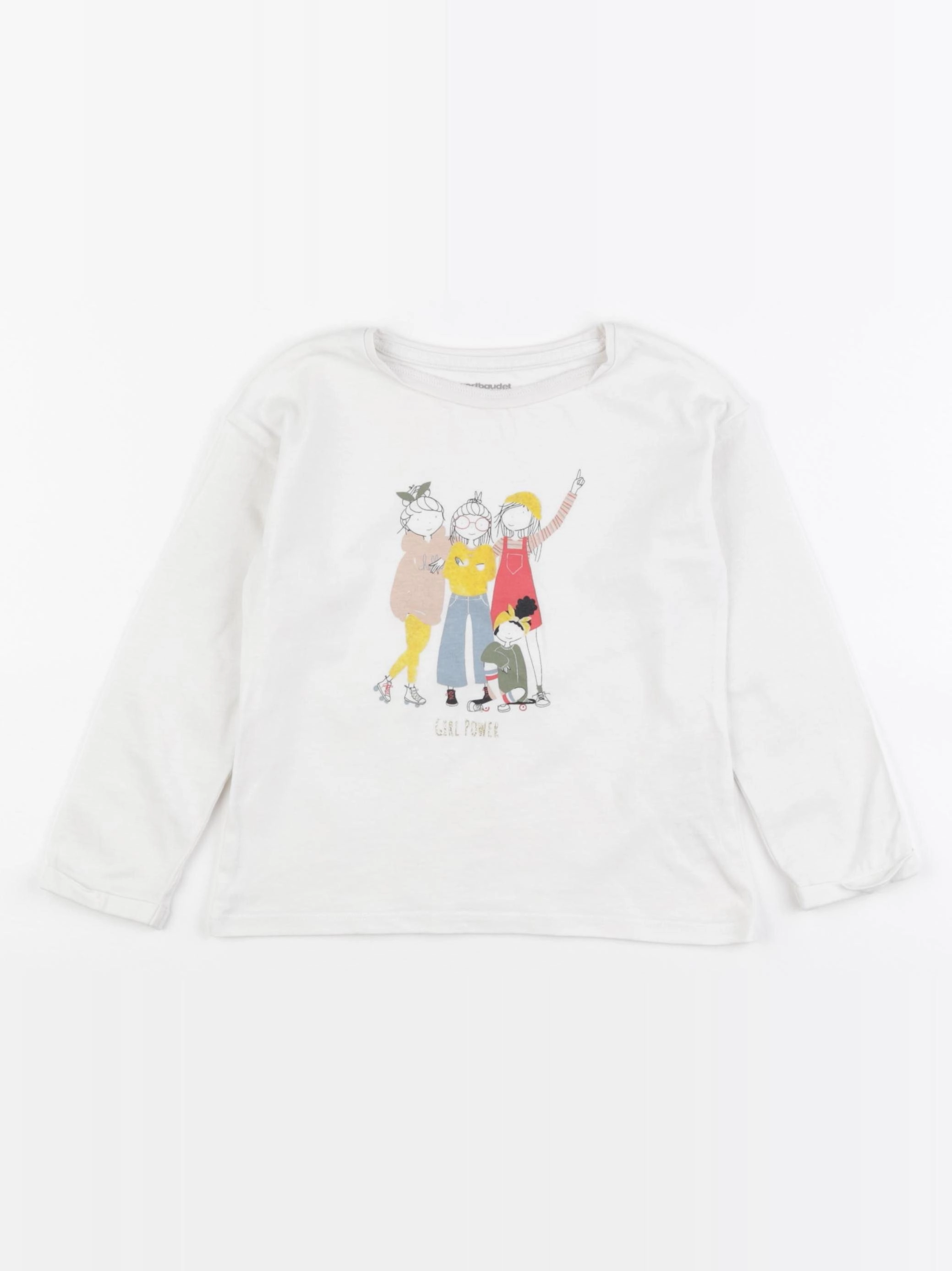 Vertbaudet - tee-shirt blanc - 4 ans