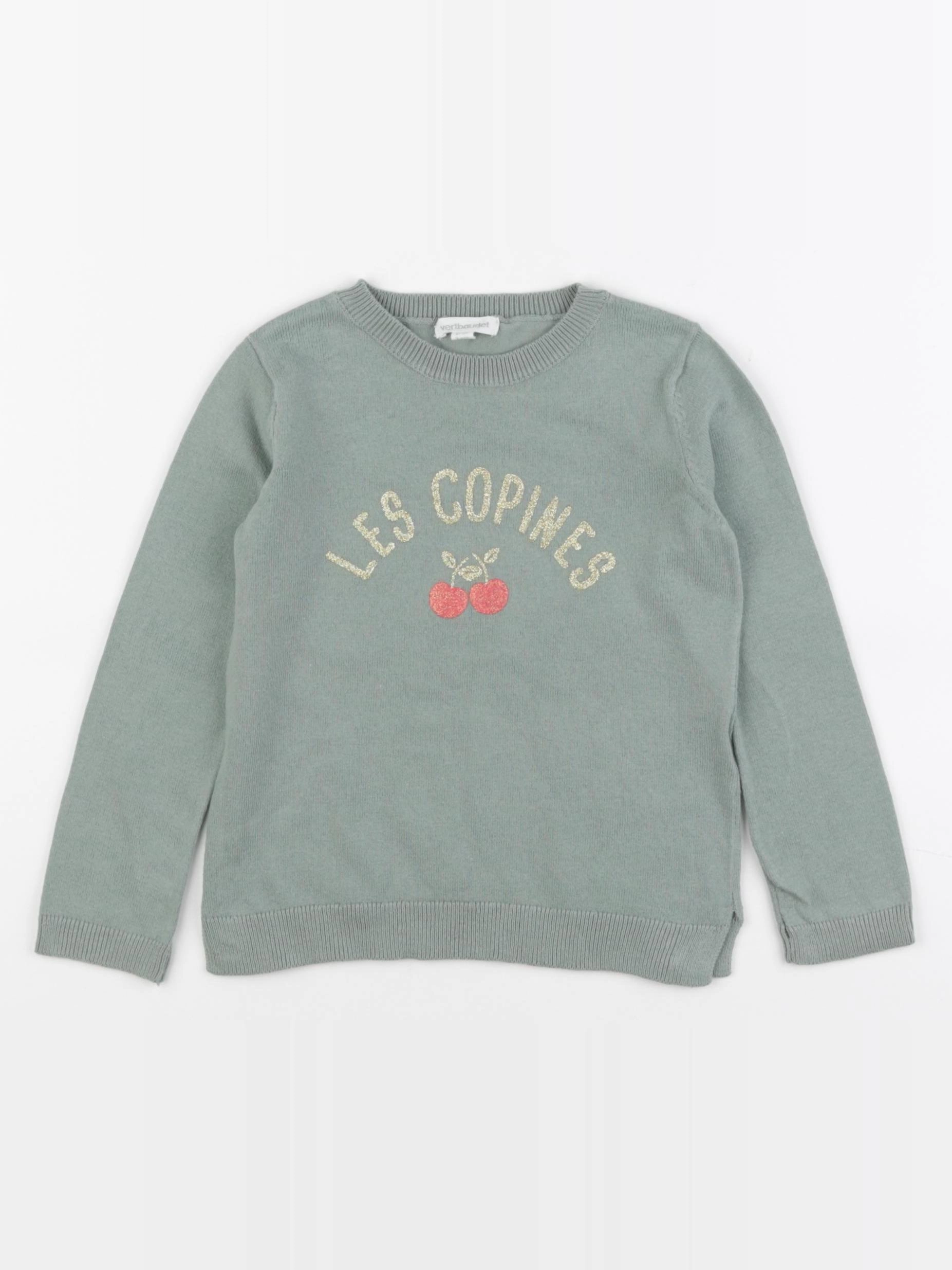Vertbaudet - pull bleu, vert - 3 ans