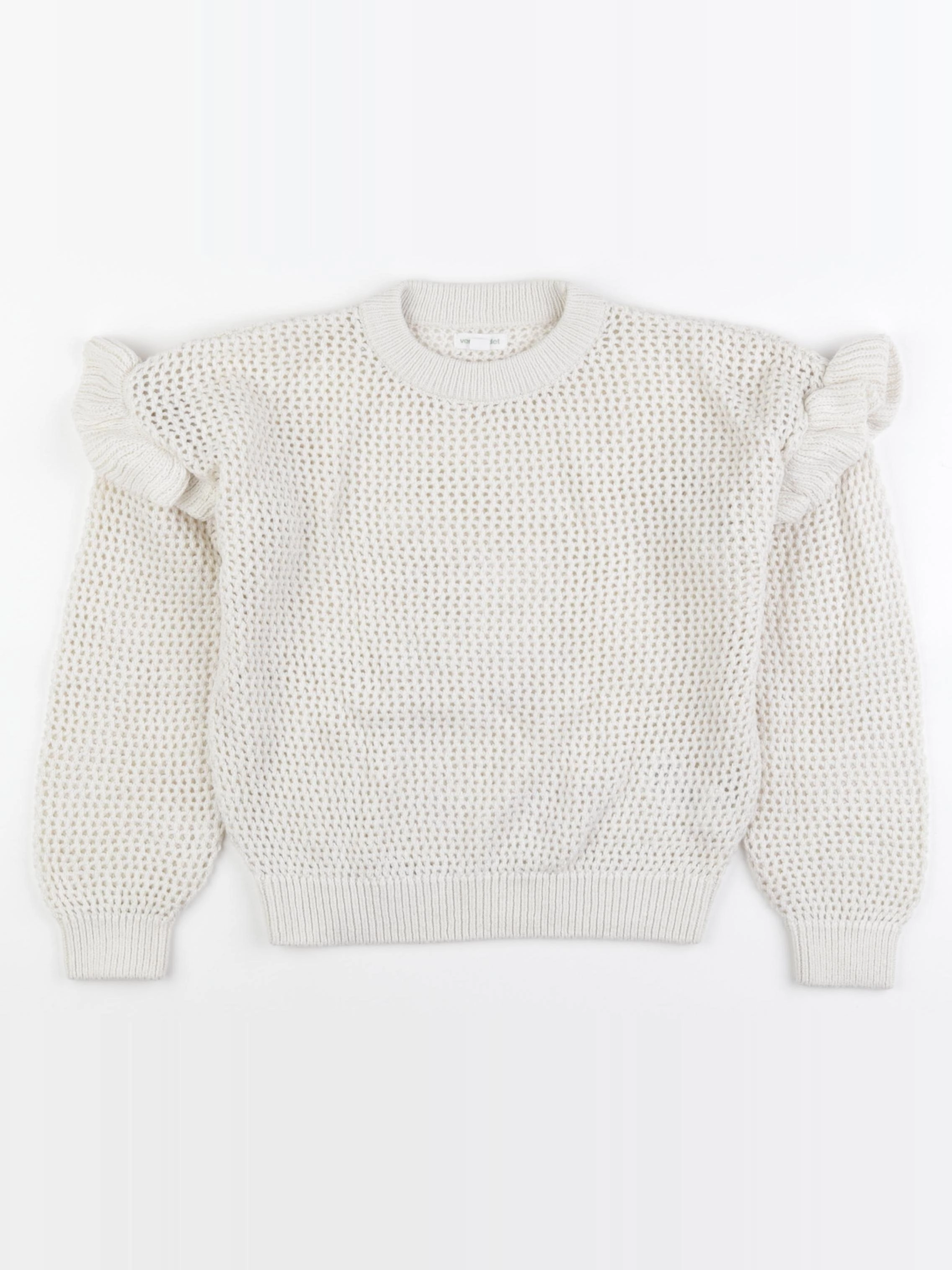 Vertbaudet - pull blanc - 8 ans