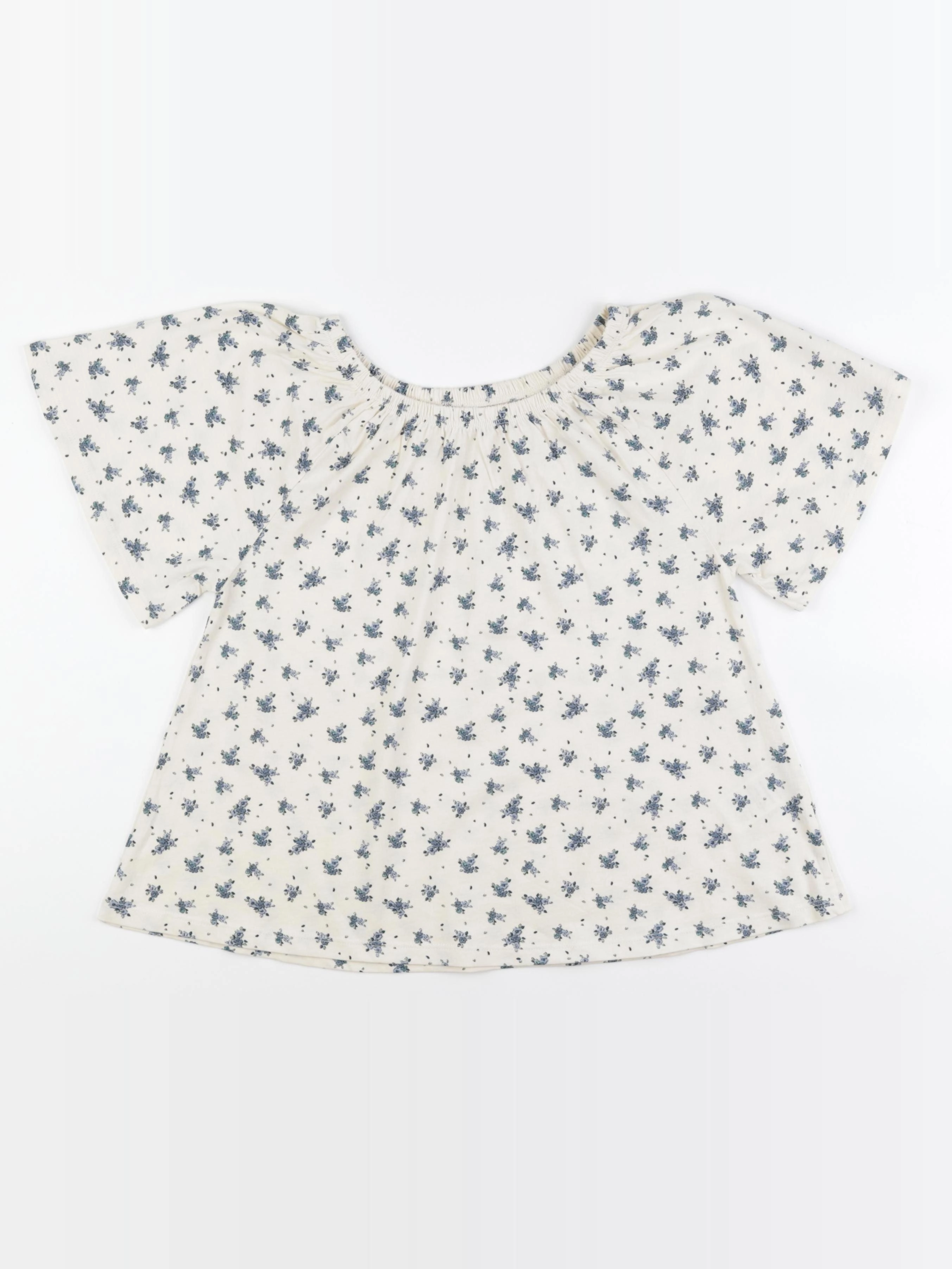 Vertbaudet - tee-shirt beige, bleu - 10 ans