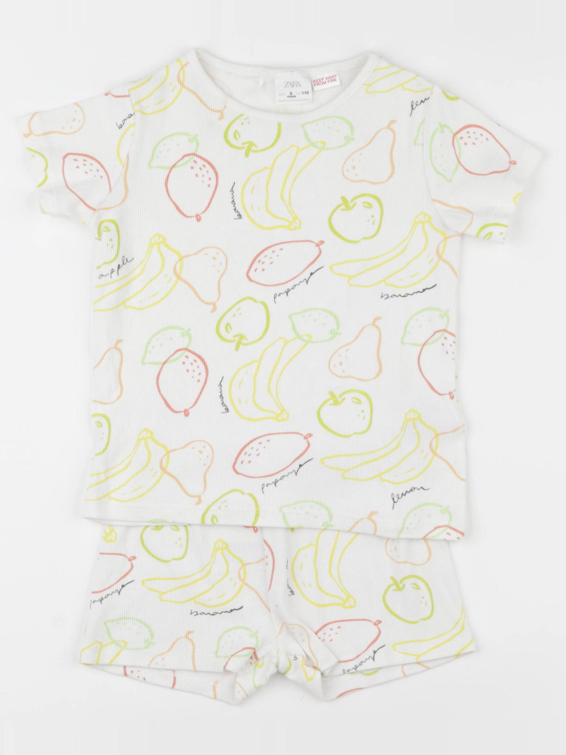 Zara - pyjama coton multicolore - 5 ans