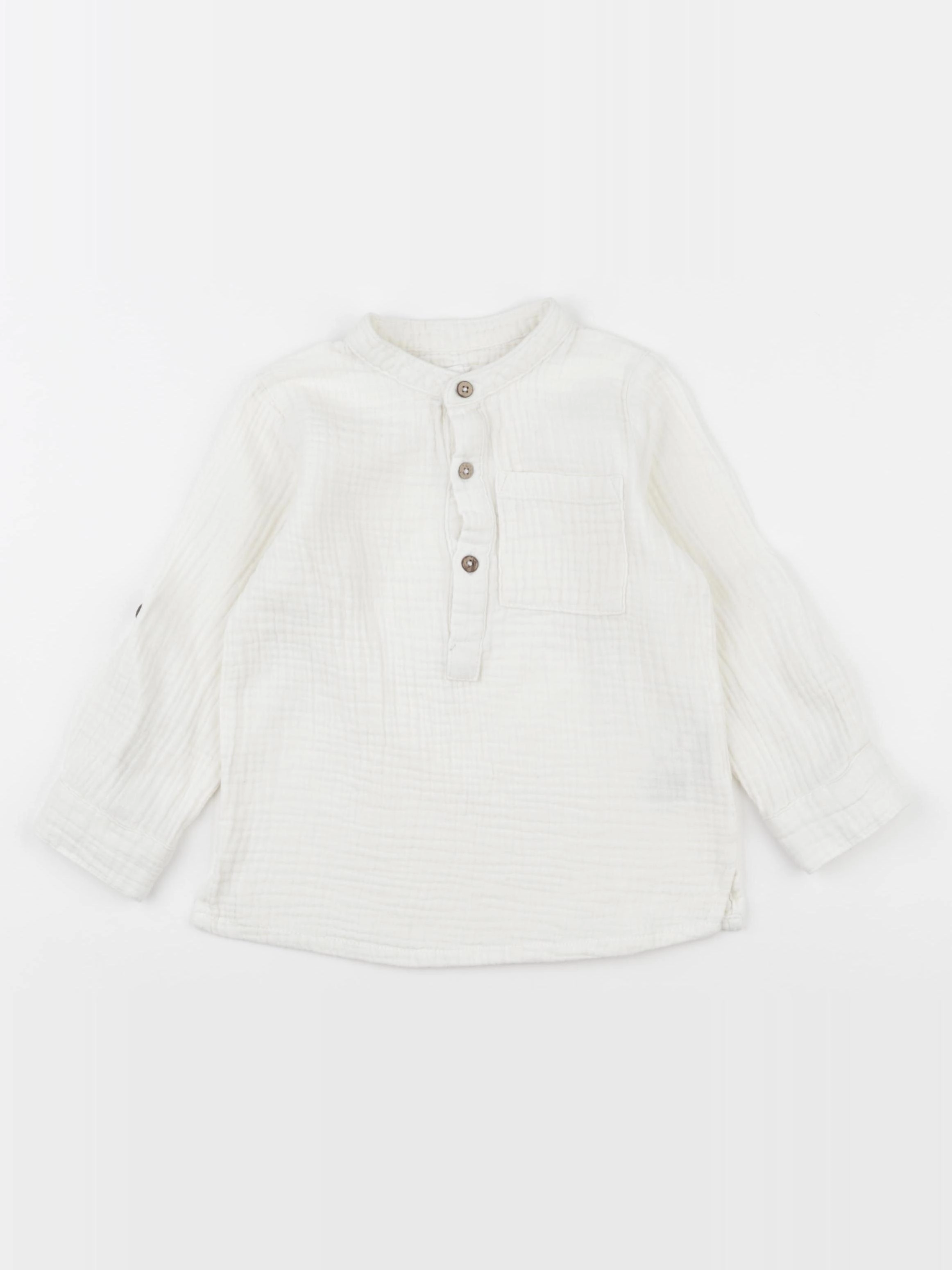 Vertbaudet - chemise beige - 4 ans