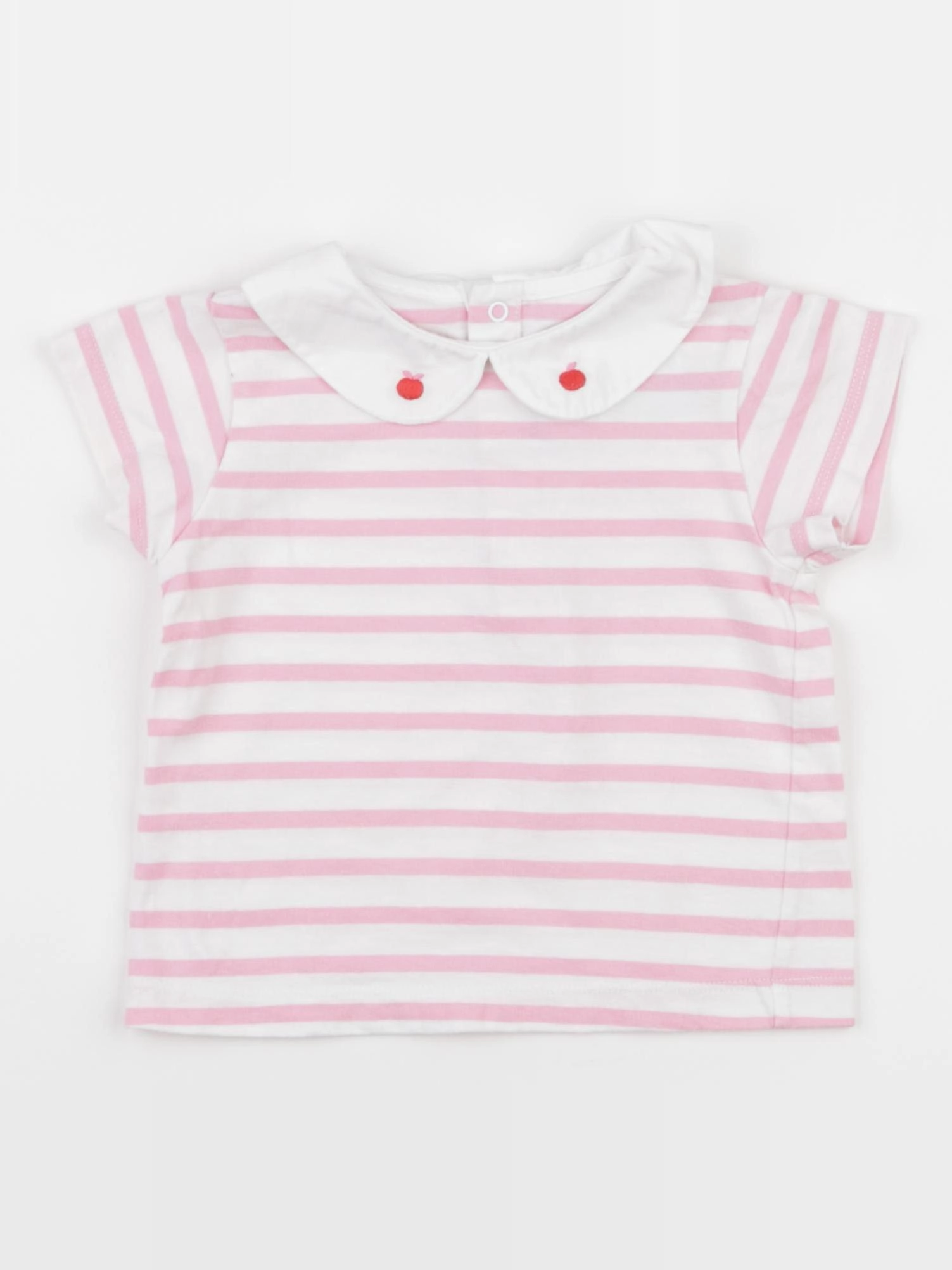 Jacadi - tee-shirt blanc, rose - 24 mois