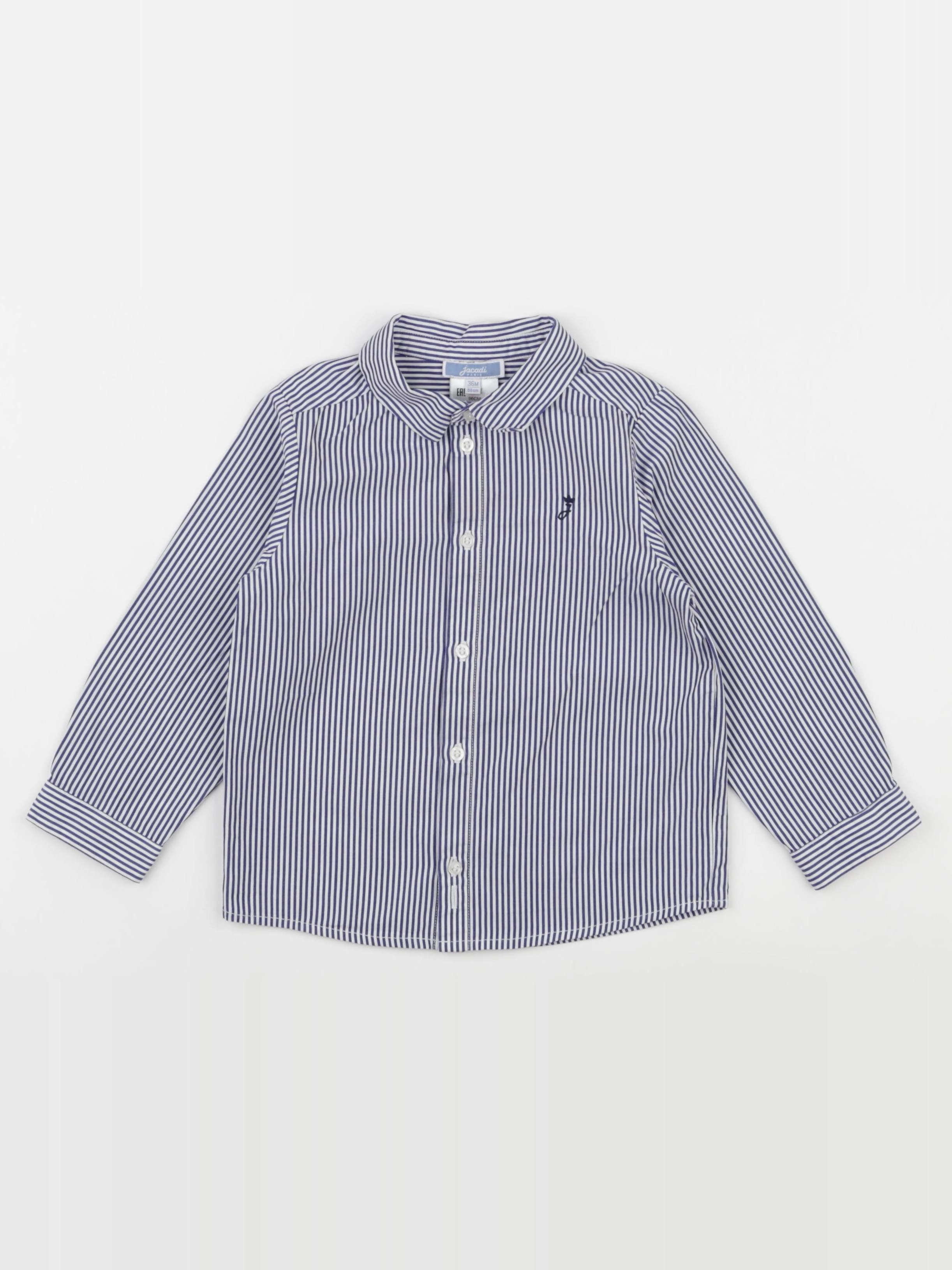 Jacadi - chemise blanc, bleu - 36 mois