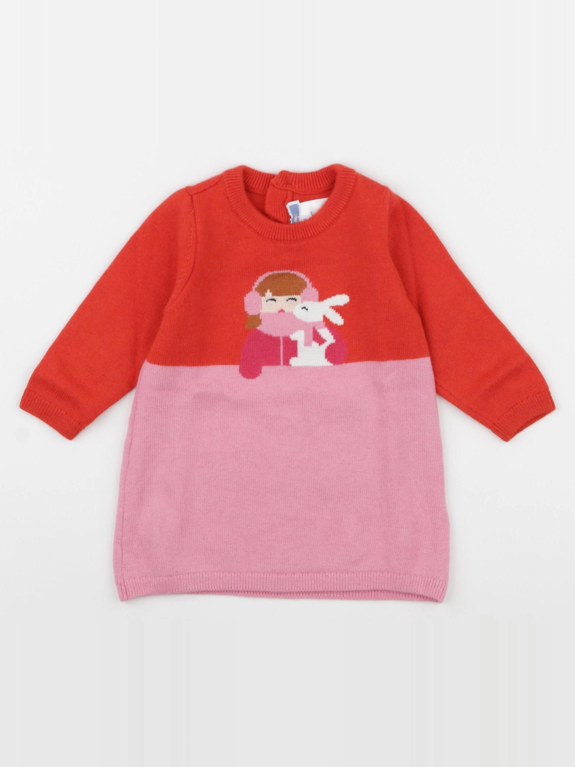 Jacadi - robe rose, rouge - 6 mois