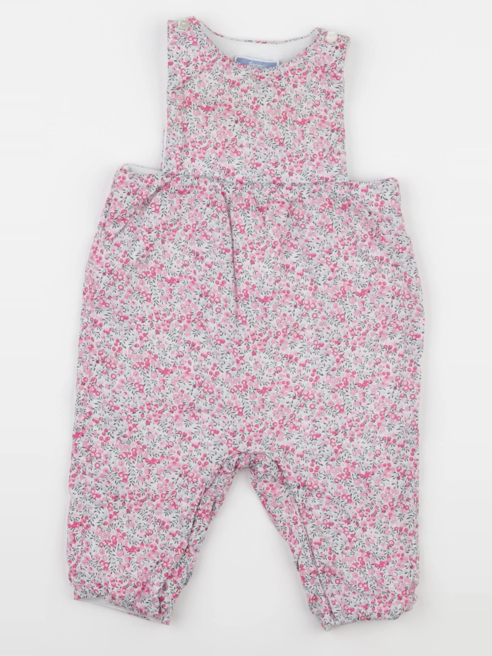 Jacadi - combinaison doublé, liberty rose - 6 mois