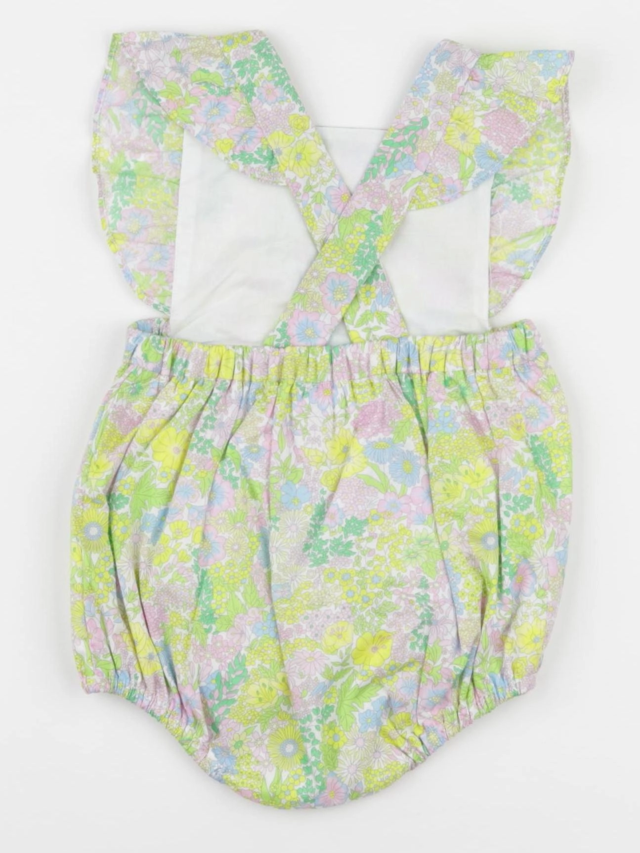 Jacadi - combinaison liberty vert, rose - 6 mois