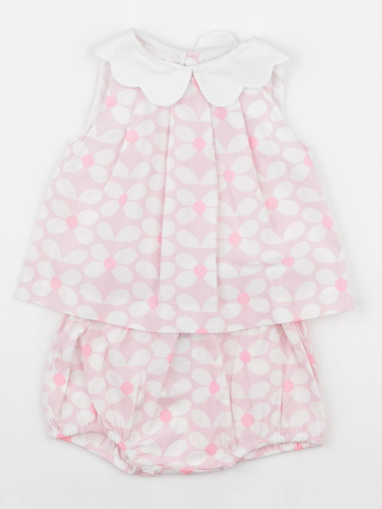 Jacadi - ensemble blanc, rose - 6 mois