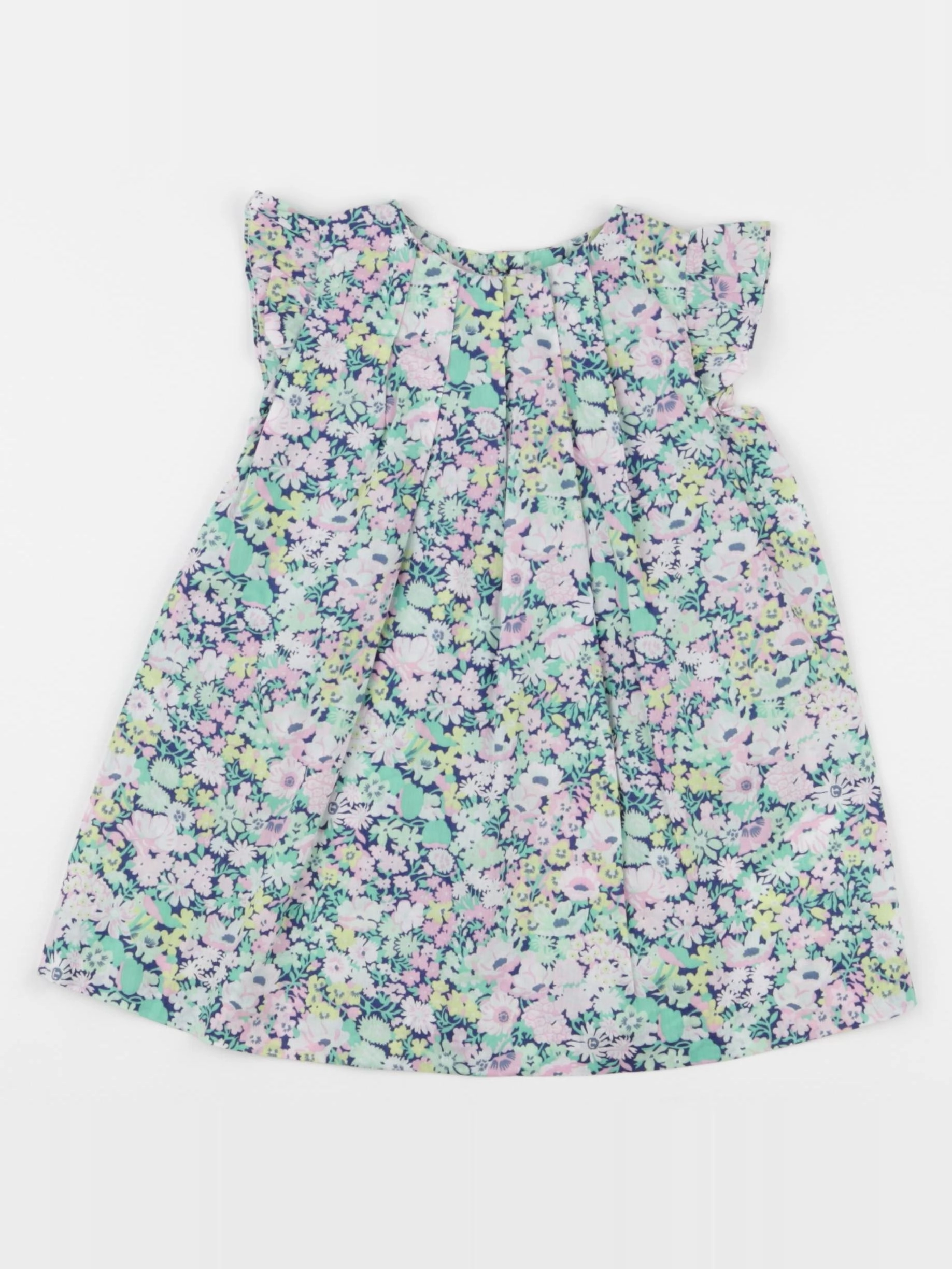 Jacadi - robe vert, rose - 6 mois