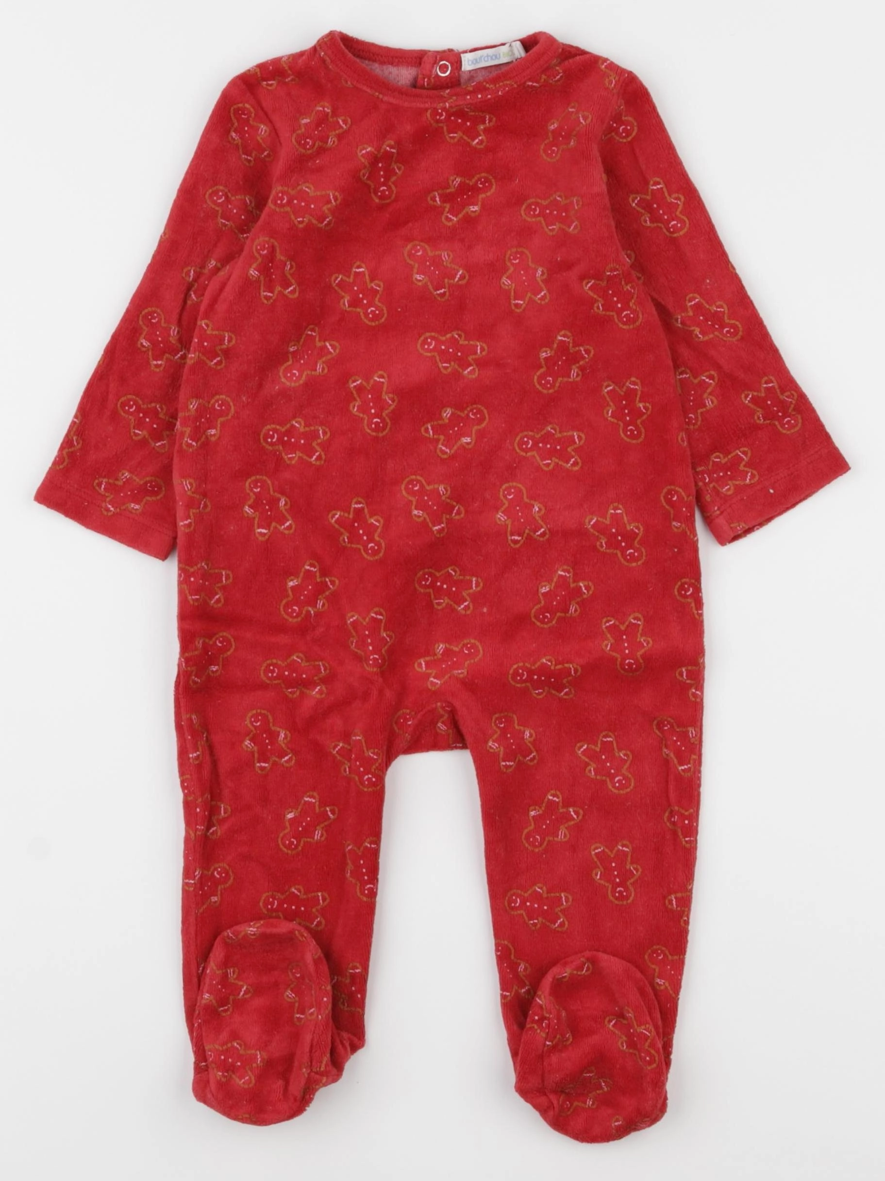 Boutchou - pyjama velours rouge - 9 mois