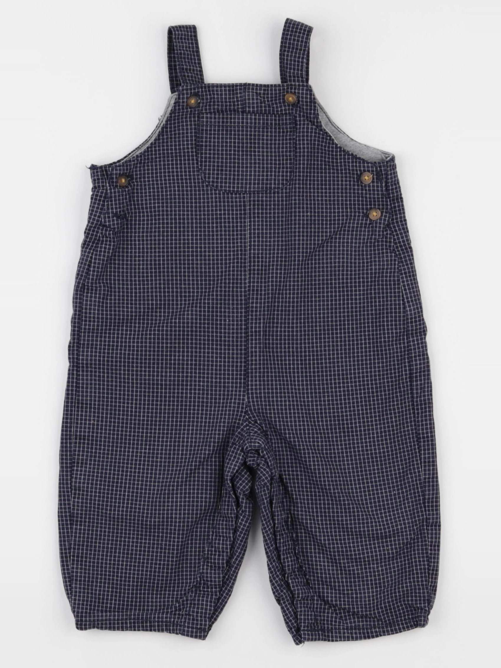 Boutchou - salopette doublé bleu - 6 mois