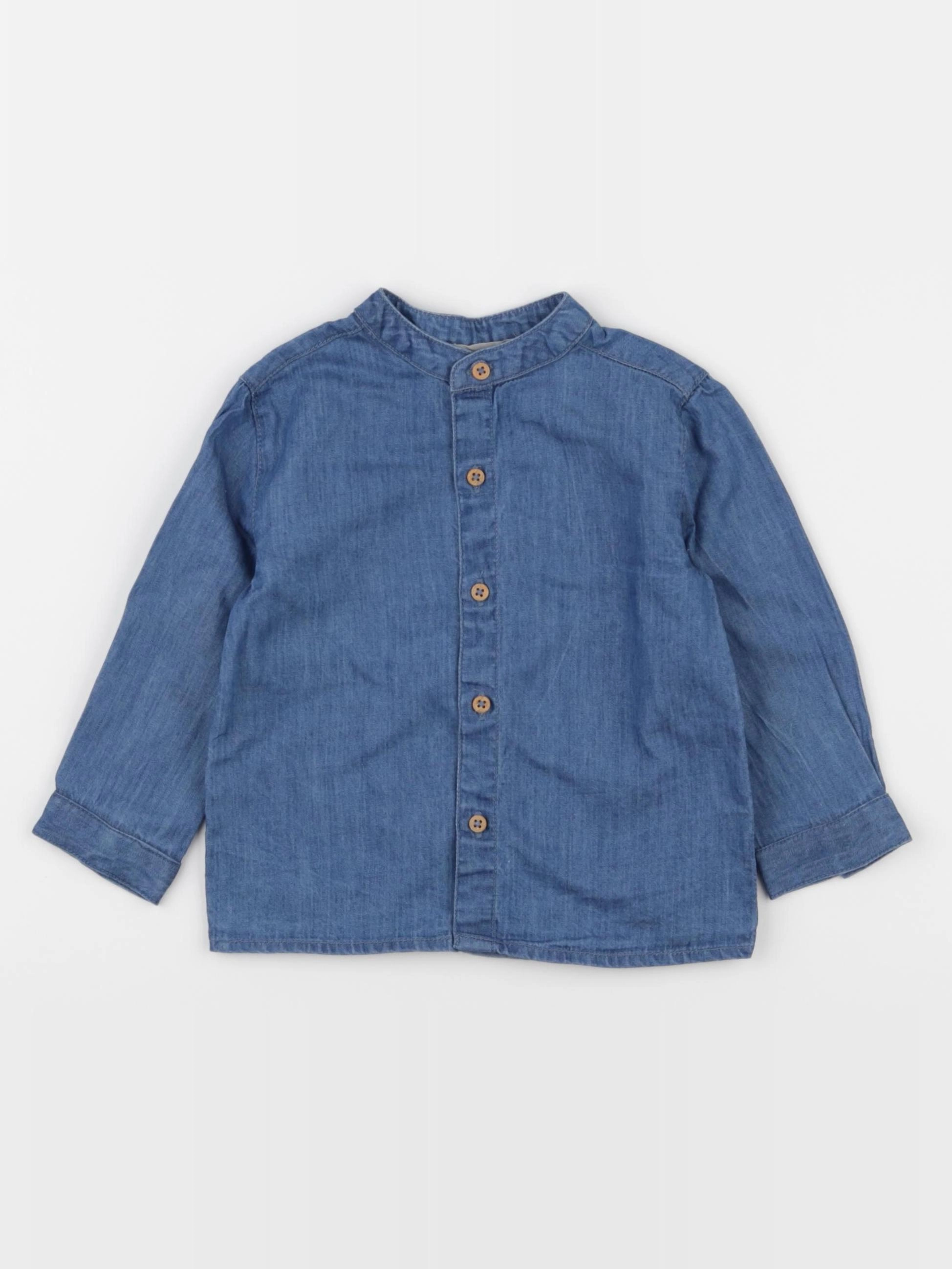 Boutchou - chemise bleu - 9 mois