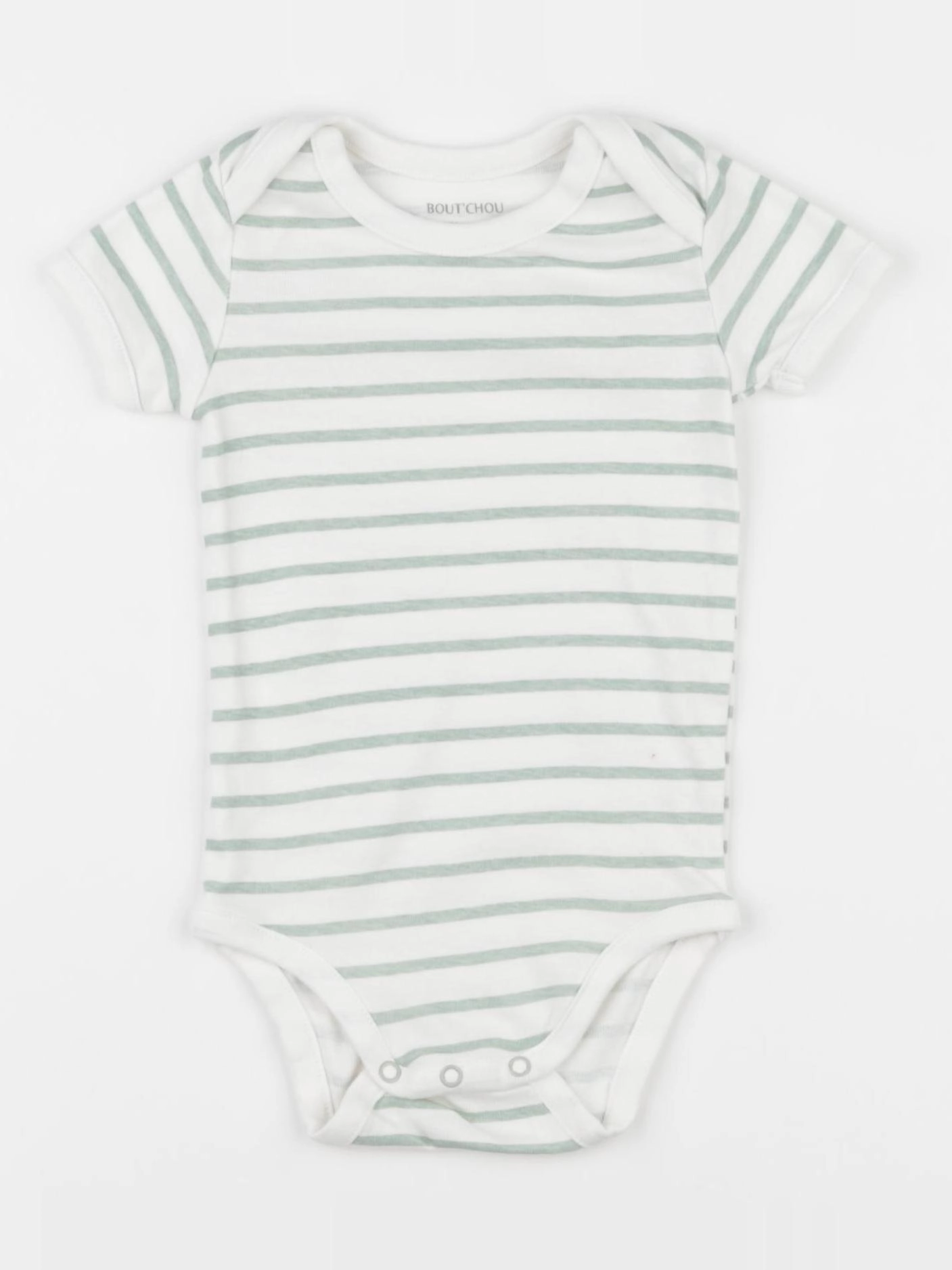 Boutchou - body blanc, vert - 12 mois