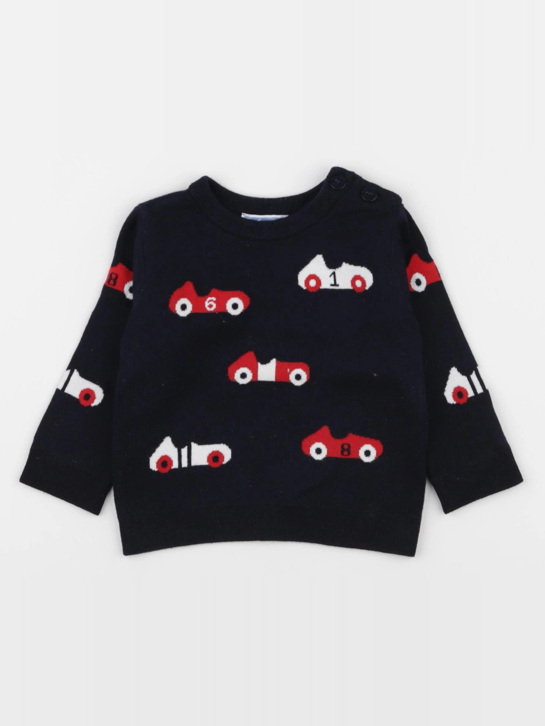 Jacadi - pull bleu - 12 mois